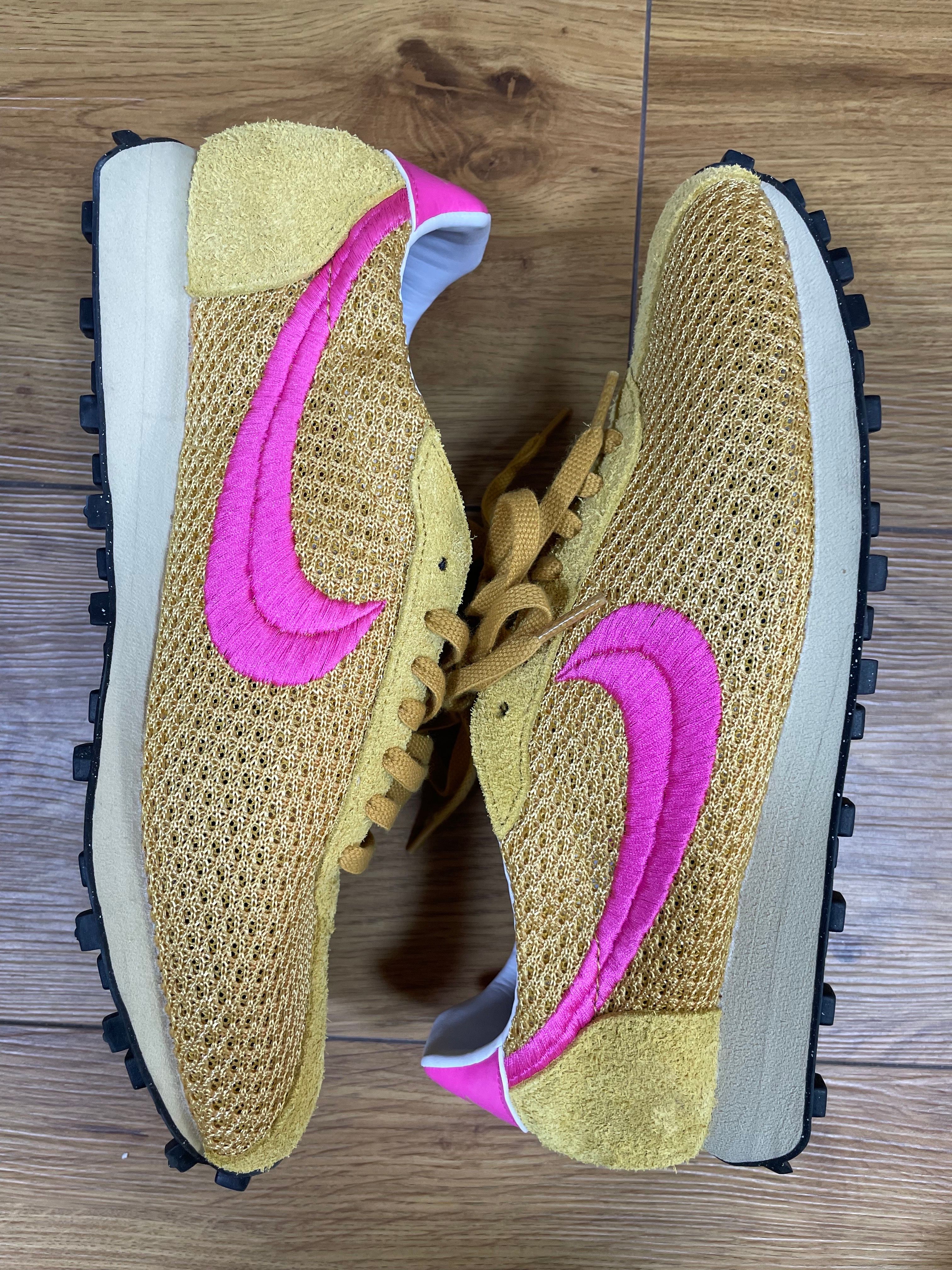 Stussy × Nike LD-1000 "Sanded Gold and Laser Fuchsia"