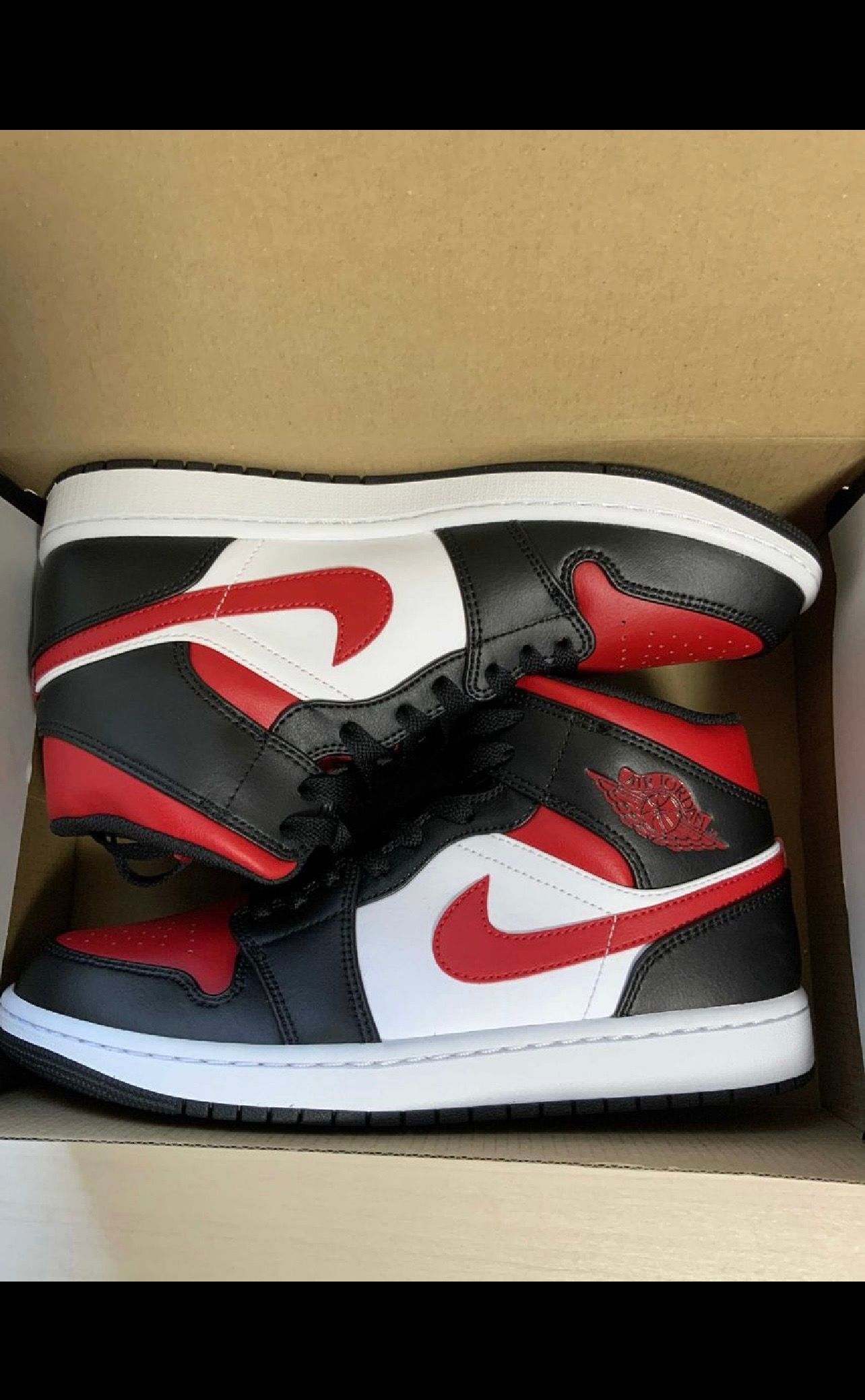 Nike Air Jordan 1 Mid "Black/Gym Red/White"