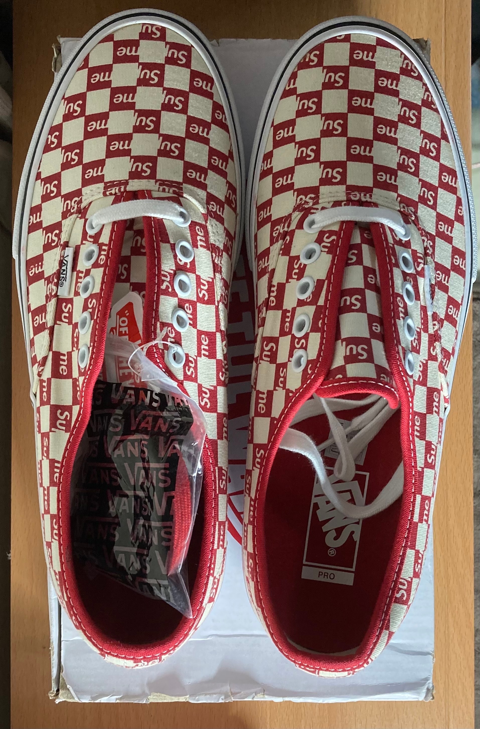 Supreme × Vans Authentic Pro "Checker Logo Red"