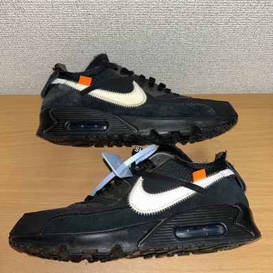 Off-White × Nike Air Max 90 "Black/Black-Cone-White"