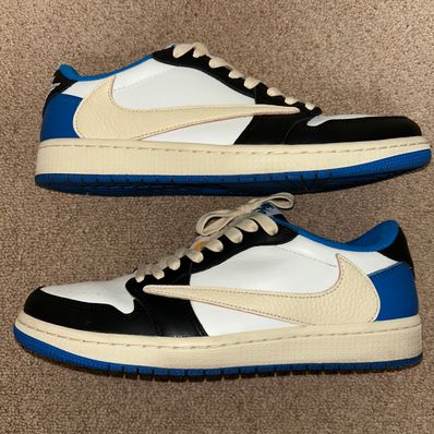 Travis Scott × fragment design × Nike Air Jordan 1 Low OG SP "Military Blue"