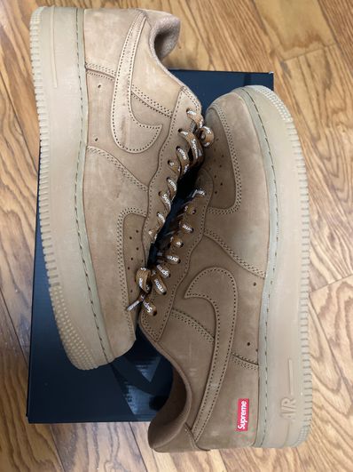 Supreme × Nike Air Force 1 Low "Flax/Wheat"
