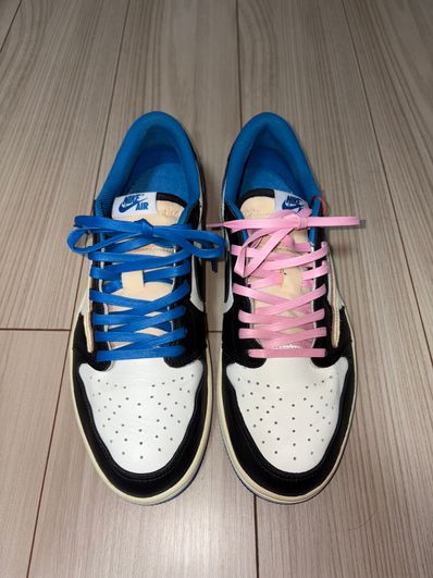 Travis Scott × fragment design × Nike Air Jordan 1 Low OG SP "Military Blue"