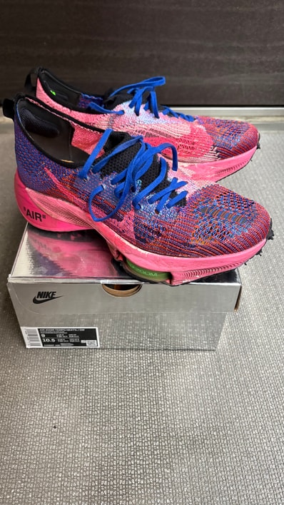 Off-White × Nike Air Zoom Tempo Next% Flyknit "Pink Glow"