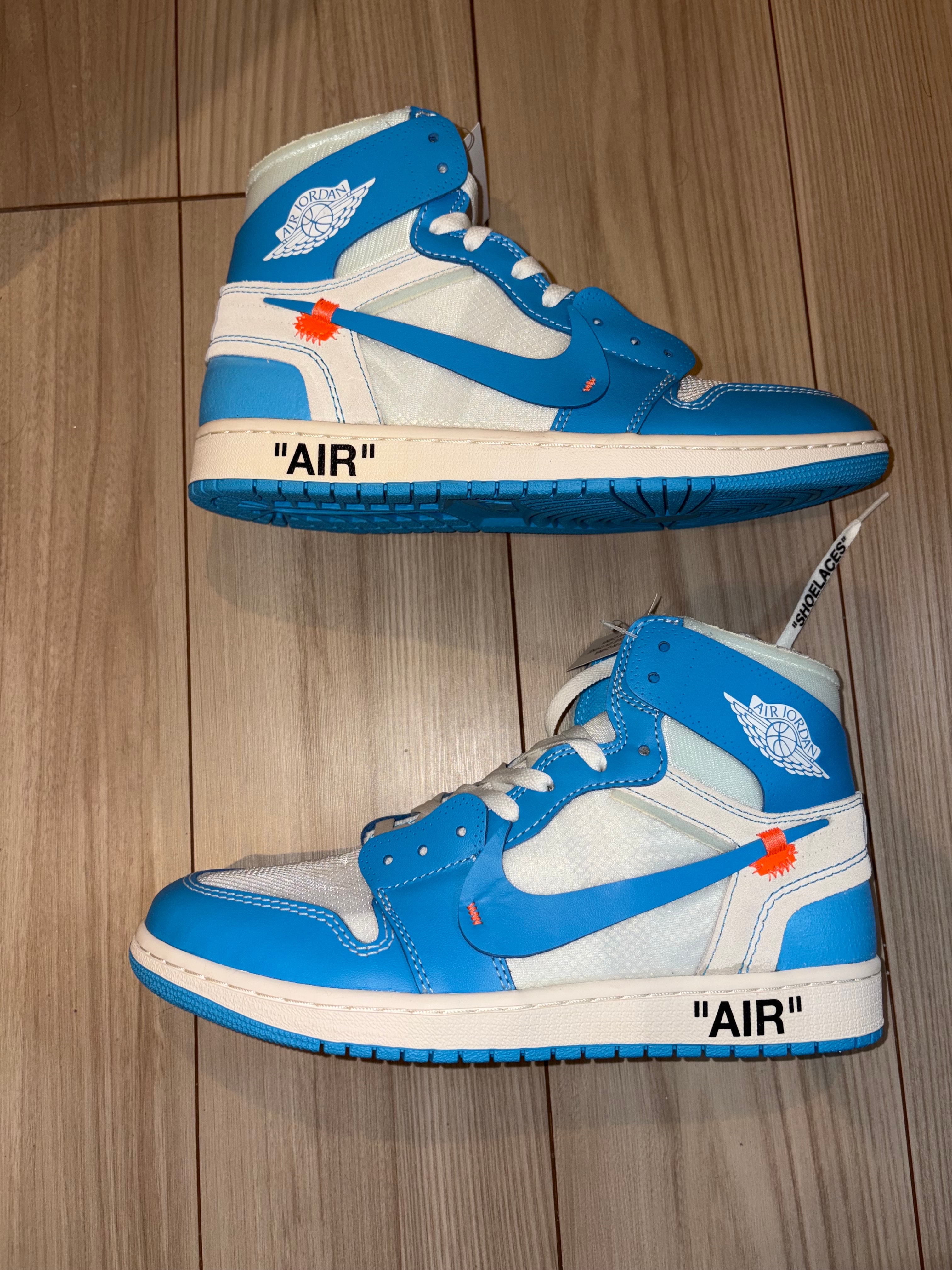 Off-White × Nike Air Jordan 1 High UNC "White/Dark Powder Blue"