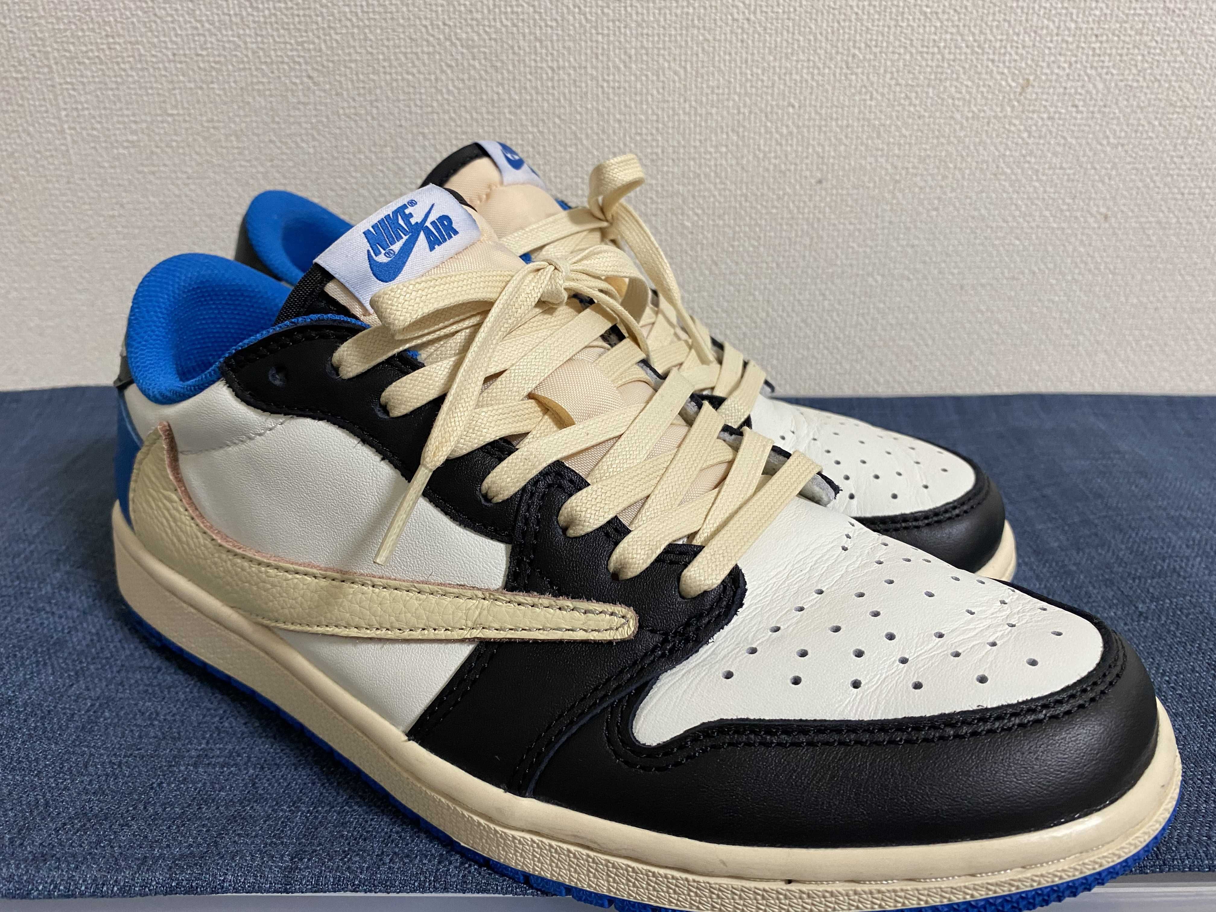 Travis Scott × fragment design × Nike Air Jordan 1 Low OG SP "Military Blue"