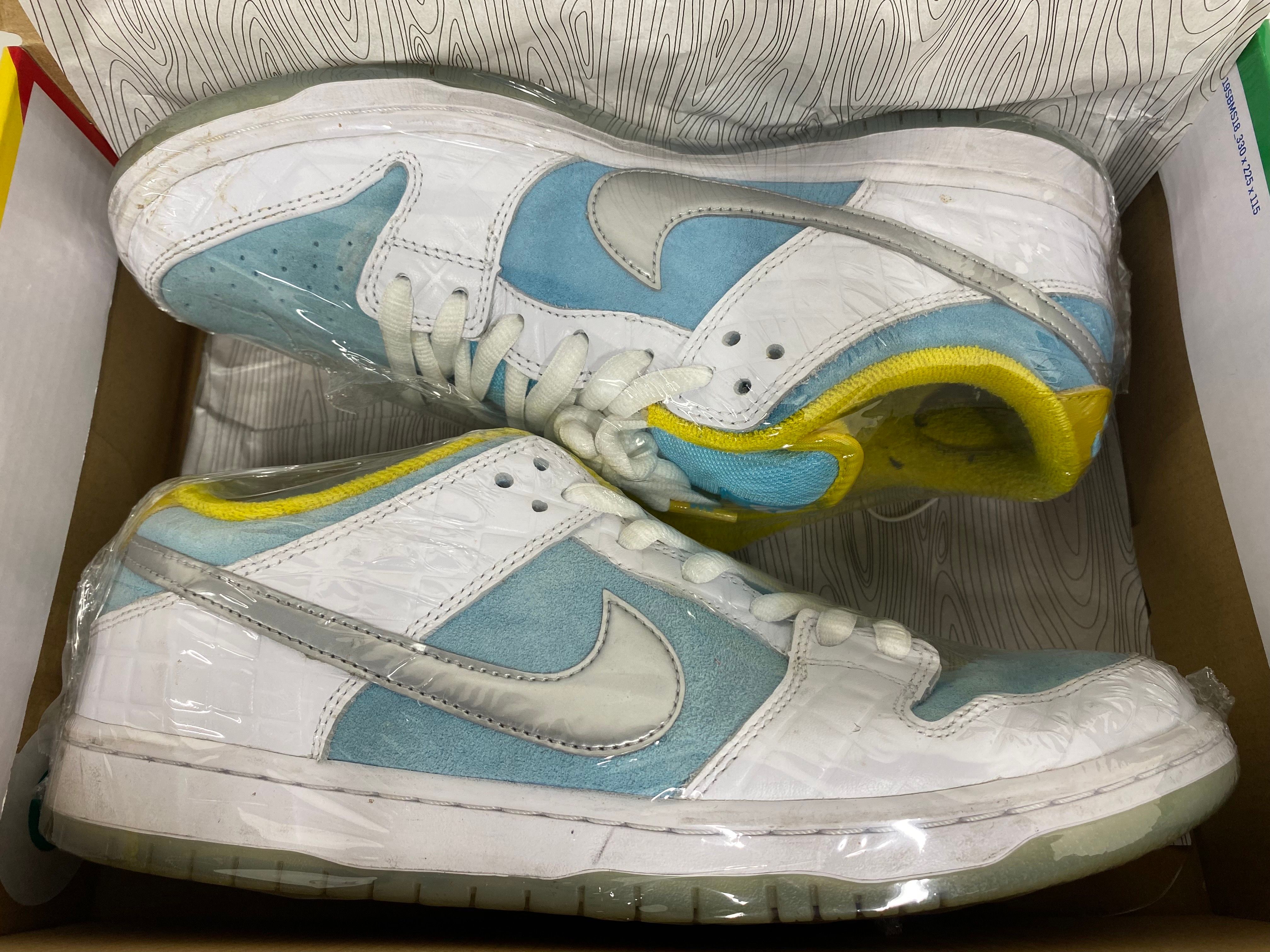 FTC × Nike SB Dunk Low "White/Blue"