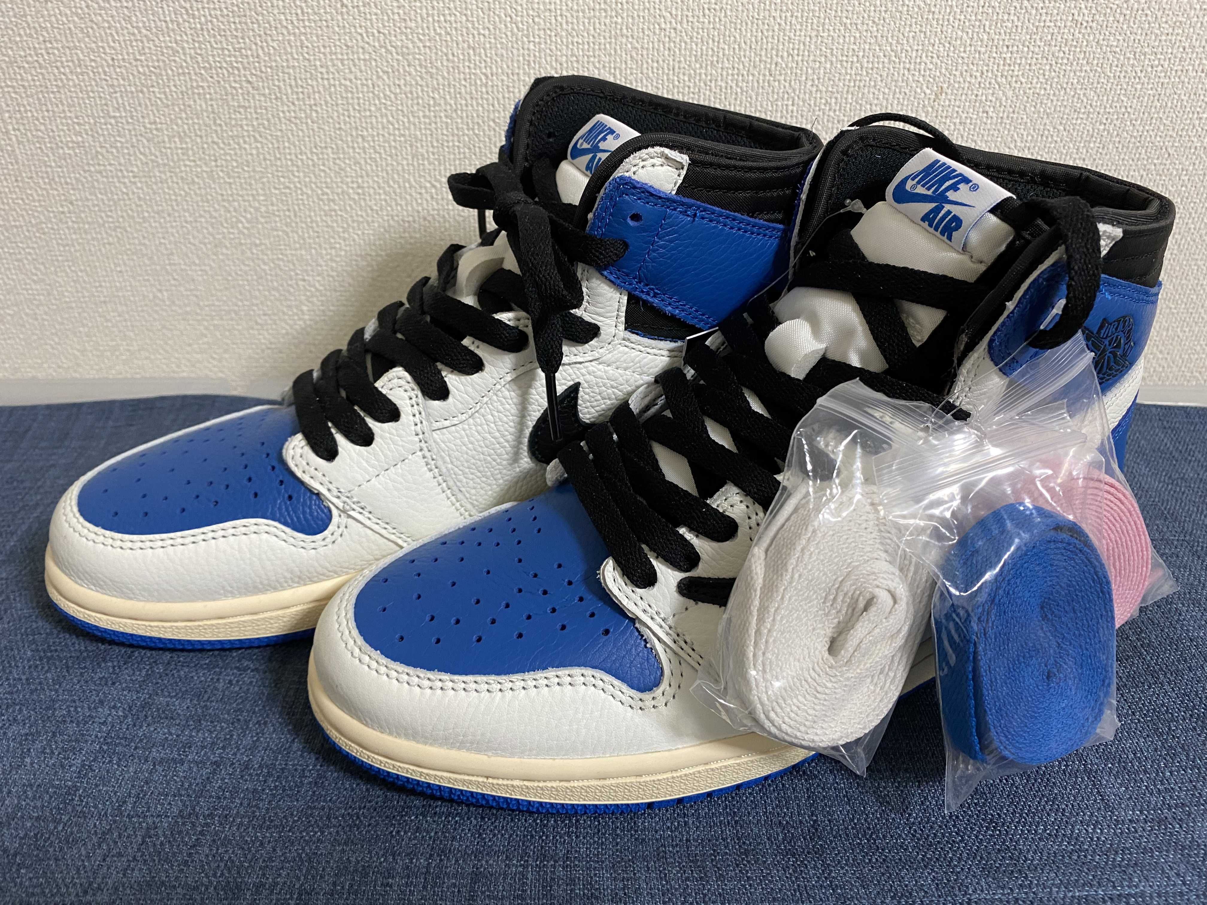 Travis Scott × fragment design × Nike Air Jordan 1 Retro High OG SP "Military Blue"