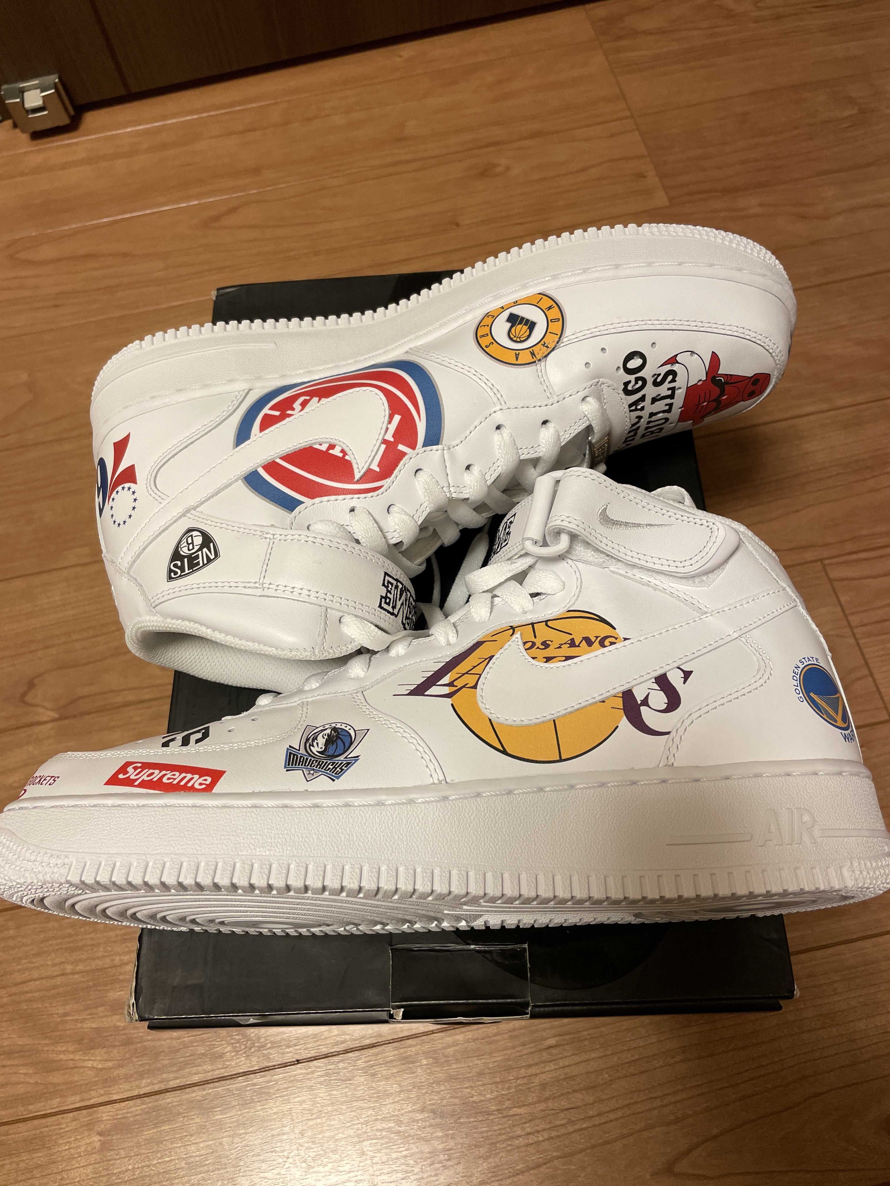 Supreme × NBA × Nike Air Force 1 Mid '07 "White"