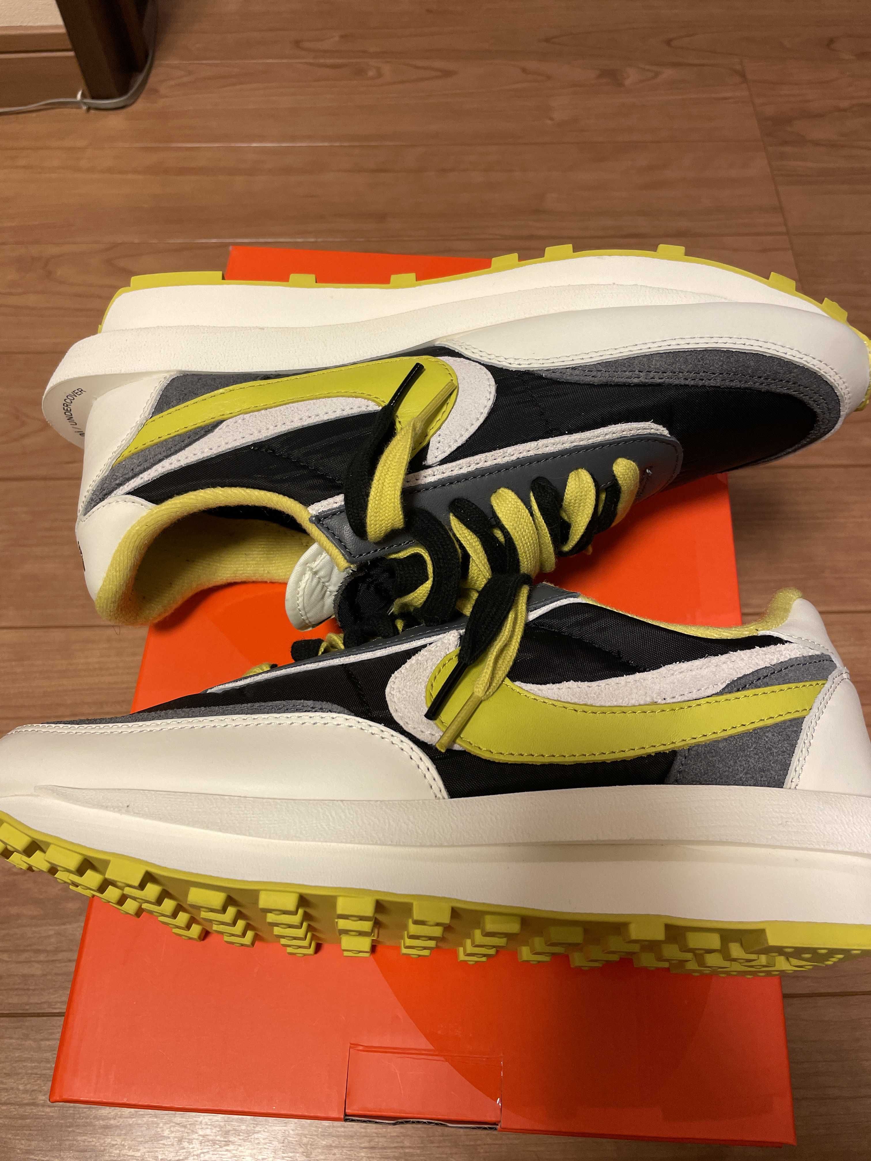 UNDERCOVER × sacai × Nike LD Waffle "Black/Sail-Dark Grey-Bright Citron"