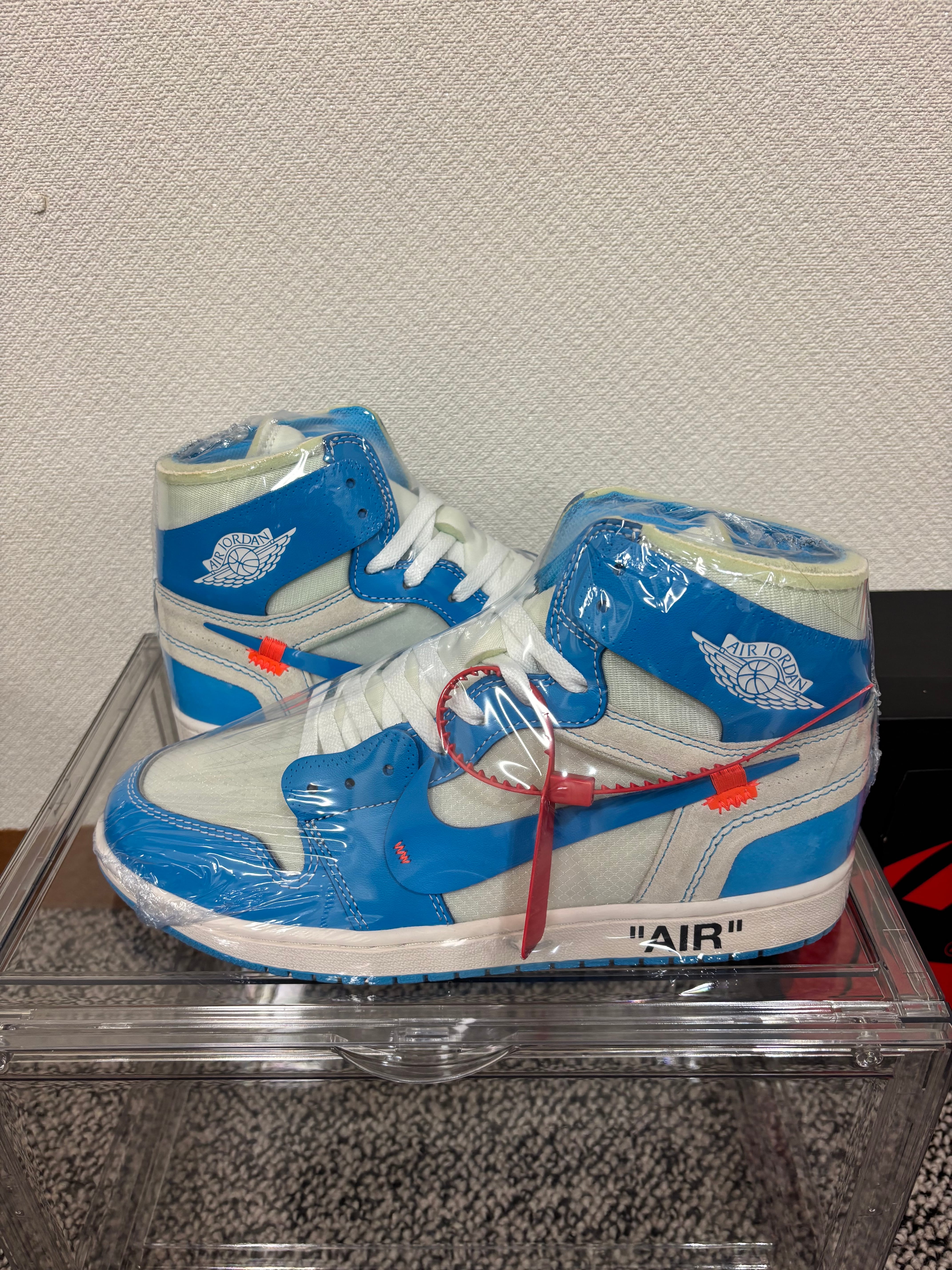 Off-White × Nike Air Jordan 1 High UNC "White/Dark Powder Blue"