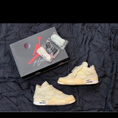 Off-White × Nike Women's Air Jordan 4 SP "Sail"