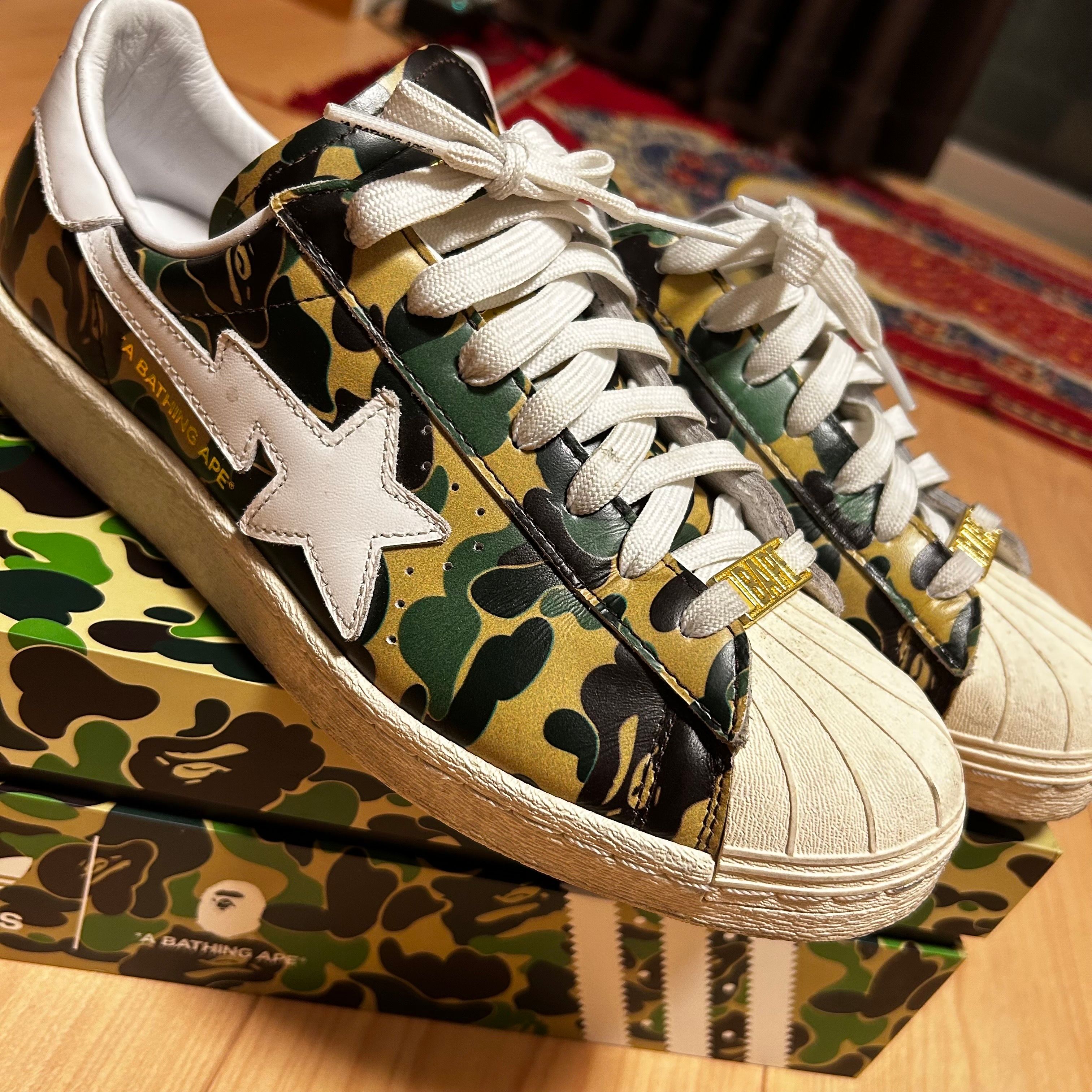 A BATHING APE®︎ × adidas Superstar 80's "Green Camo"