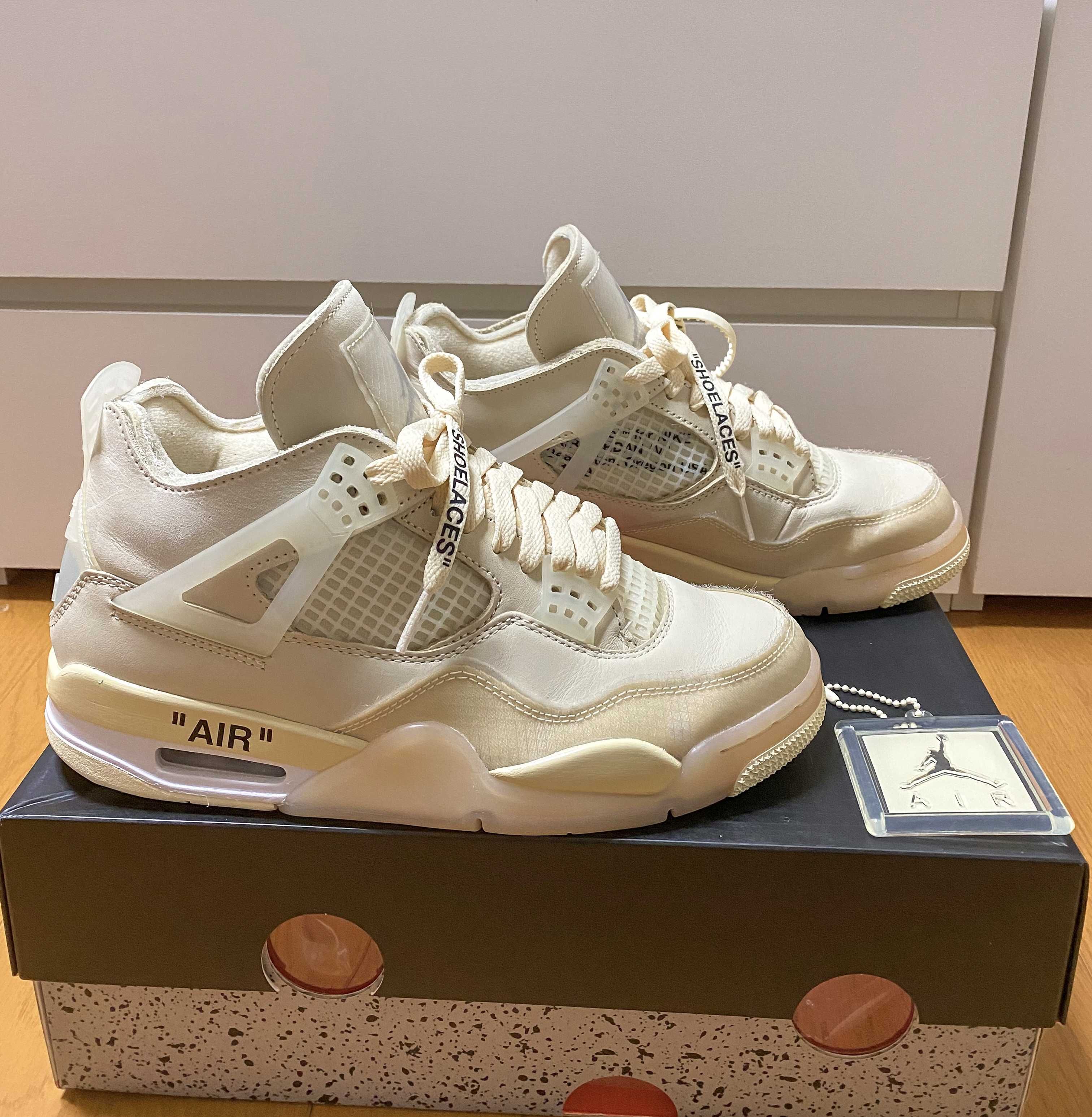 Off-White × Nike Women's Air Jordan 4 SP "Sail"