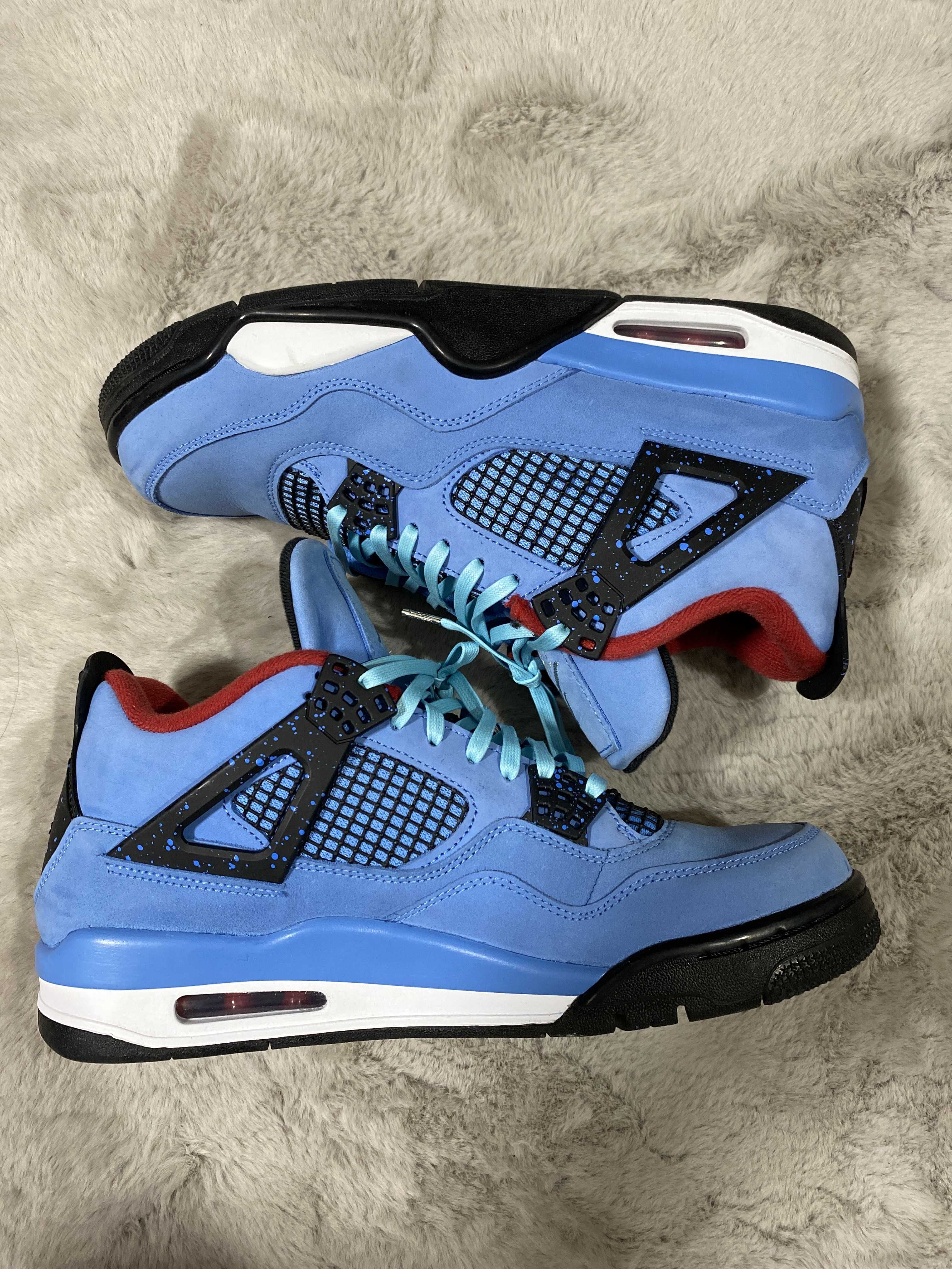 Travis Scott × Nike Air Jordan 4 Retro Cactus Jack "University Blue"