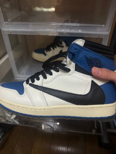 Travis Scott × fragment design × Nike Air Jordan 1 Retro High OG SP "Military Blue"