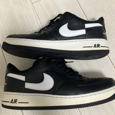 Supreme × COMME des GARCONS SHIRT × Nike Air Force 1 Low "Black/White" (2018)