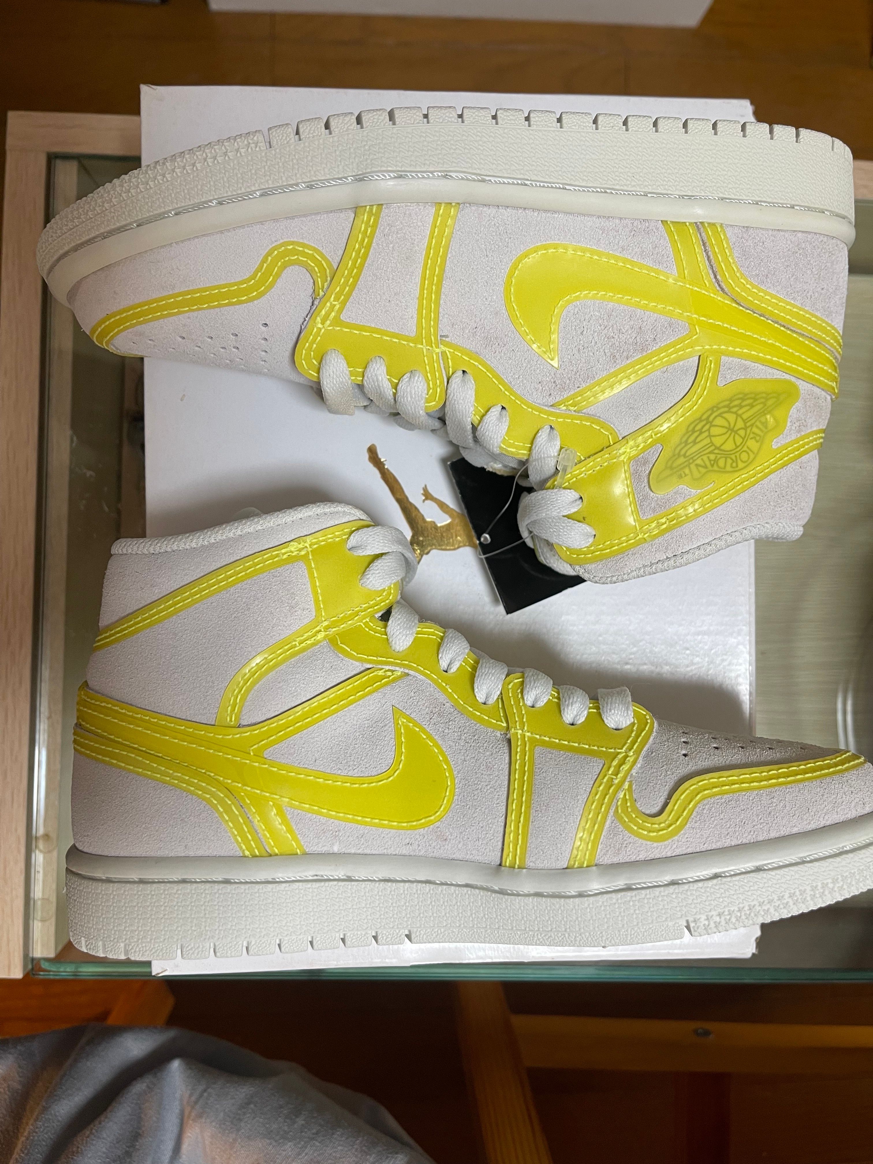 NIKE Women's AIR JORDAN 1 MID LX "OPTI YELLOW"