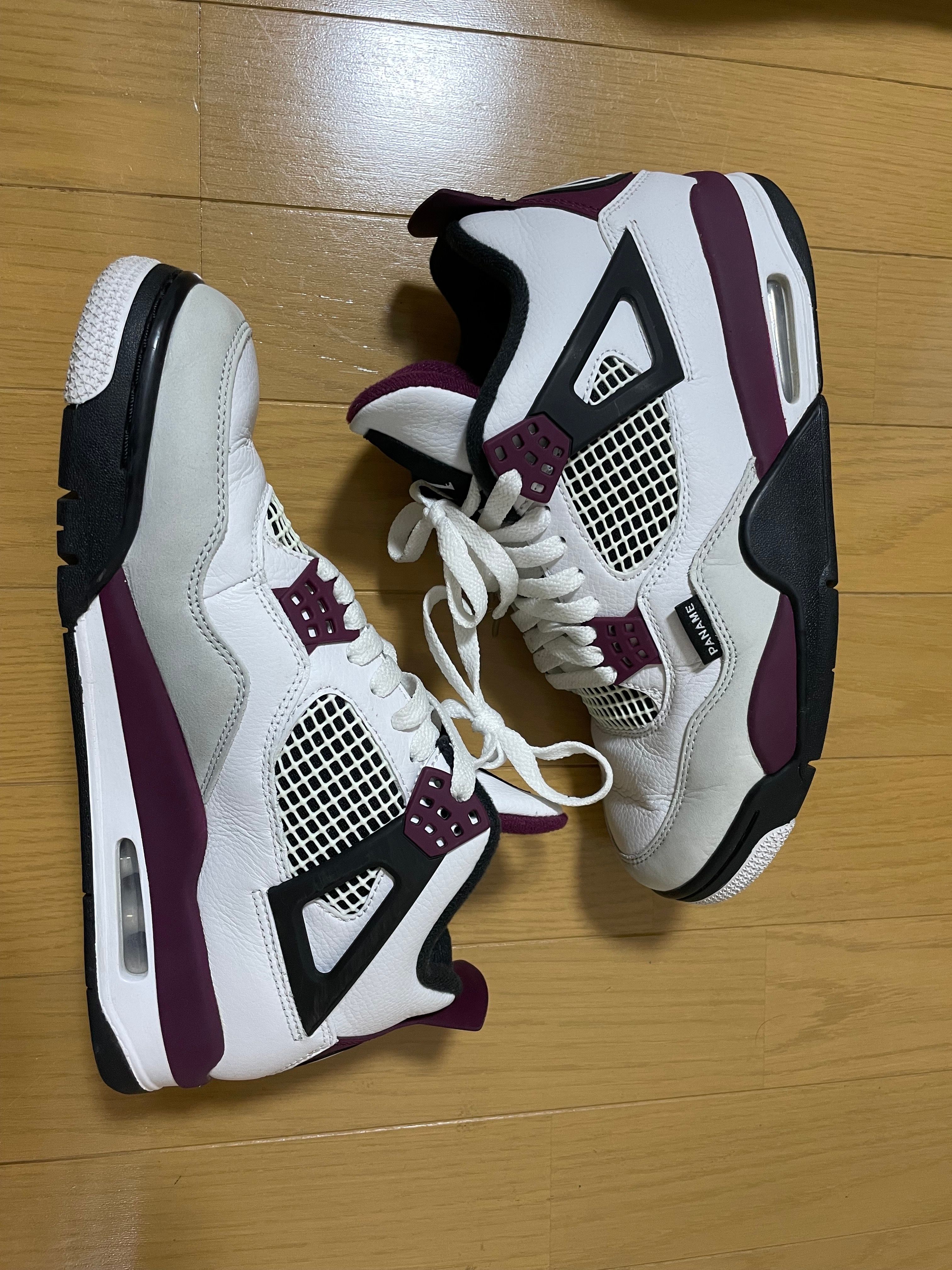 Paris Saint Germain ×Nike Air Jordan 4 Retro "White/Bordeaux/Neutral Gray"