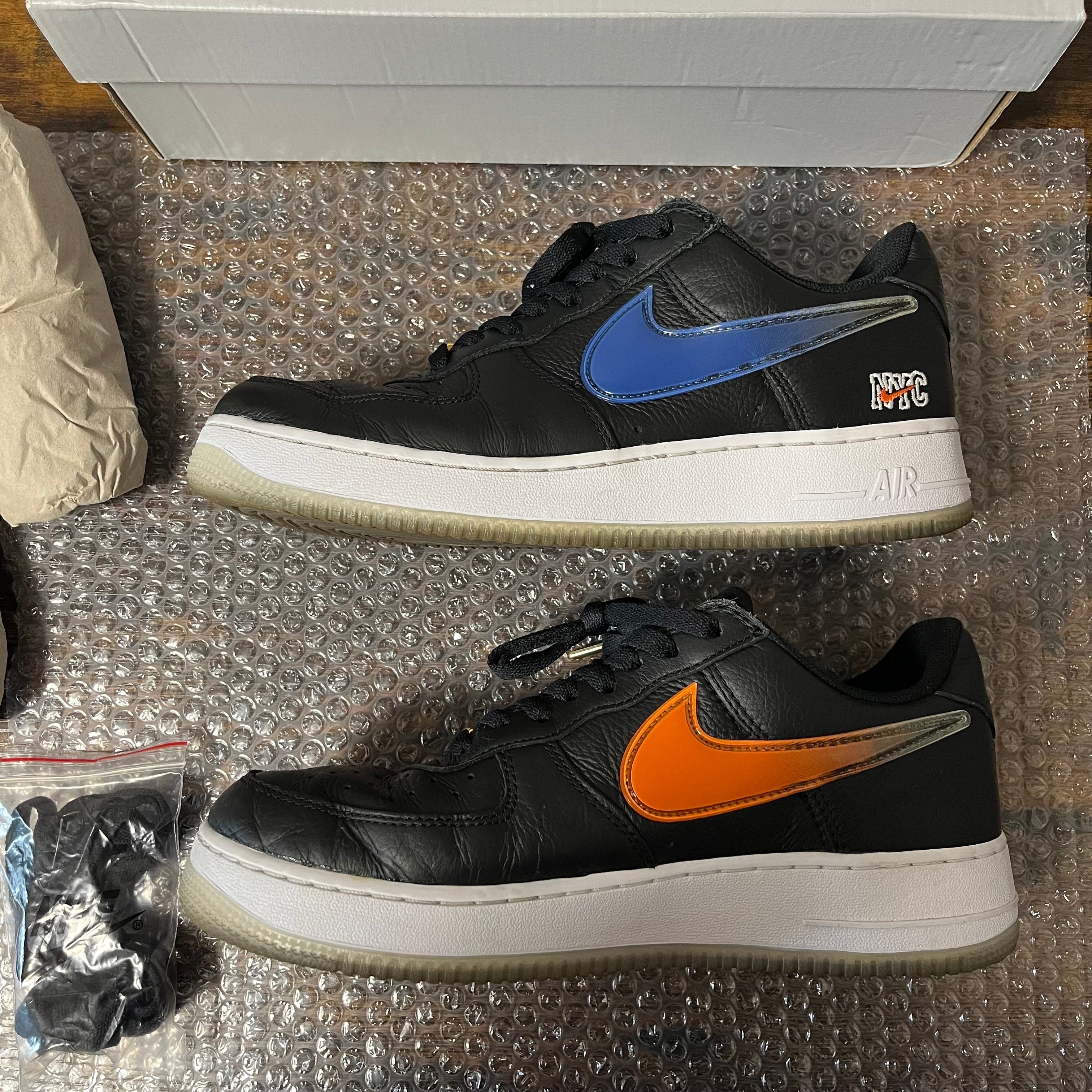 KITH × Nike Air Force 1 Low New York Knicks "Black/Brilliant Orange/Rush/Brilliant White"