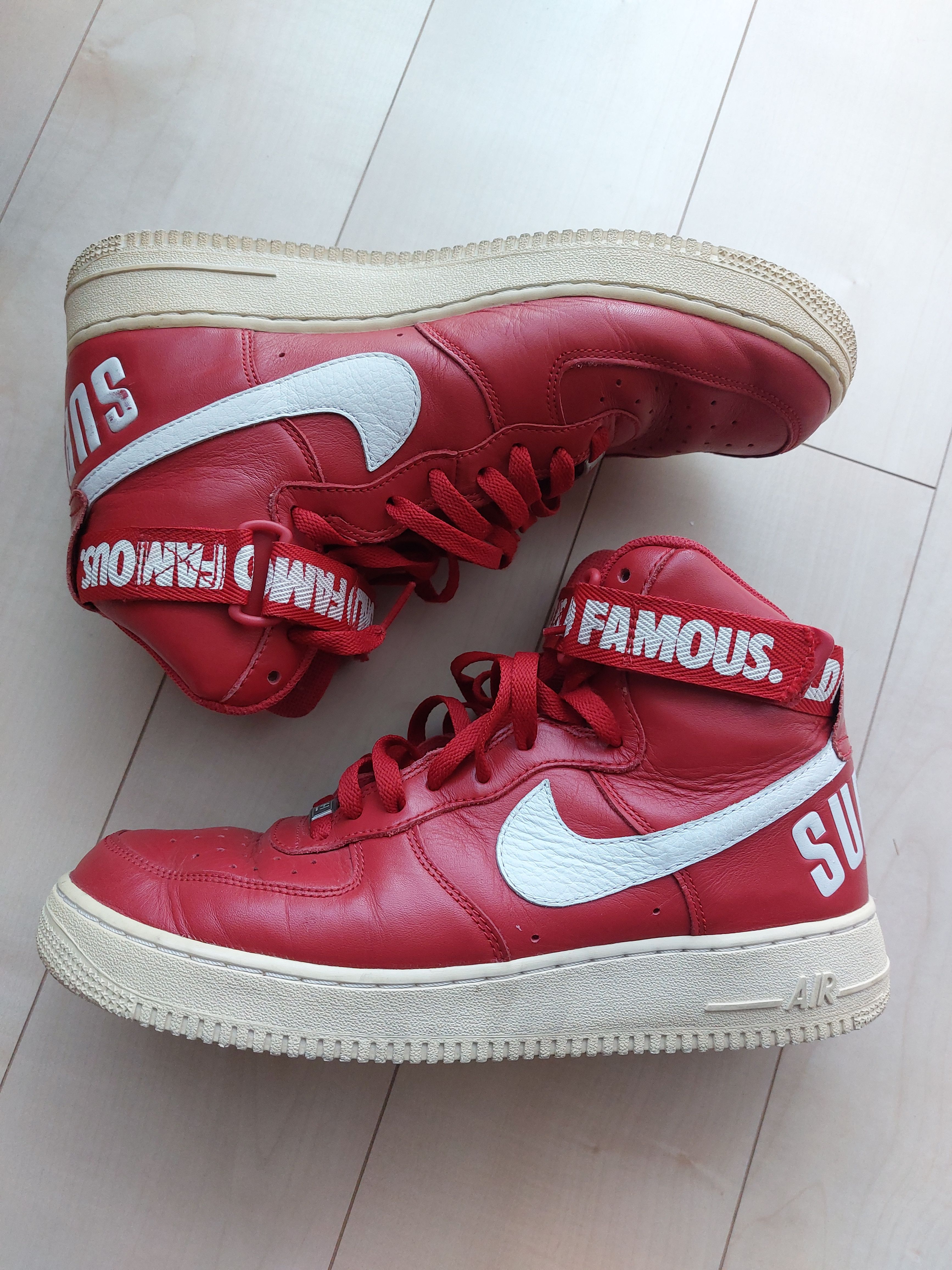 Supreme × Nike Air Force 1 High World Famous "Red"