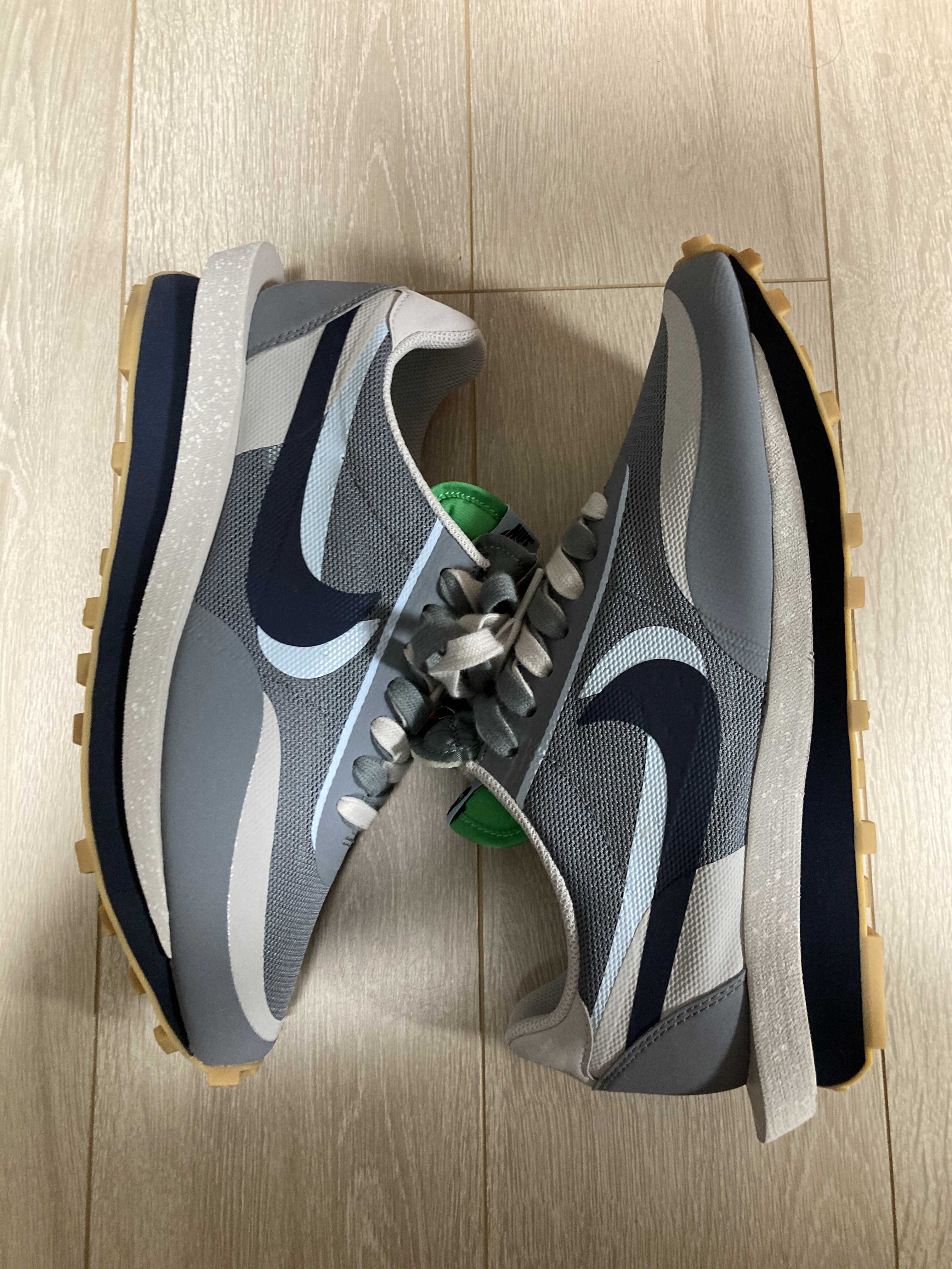 CLOT × Sacai × Nike LD Waffle "Grey Obsidian/Cool Grey"