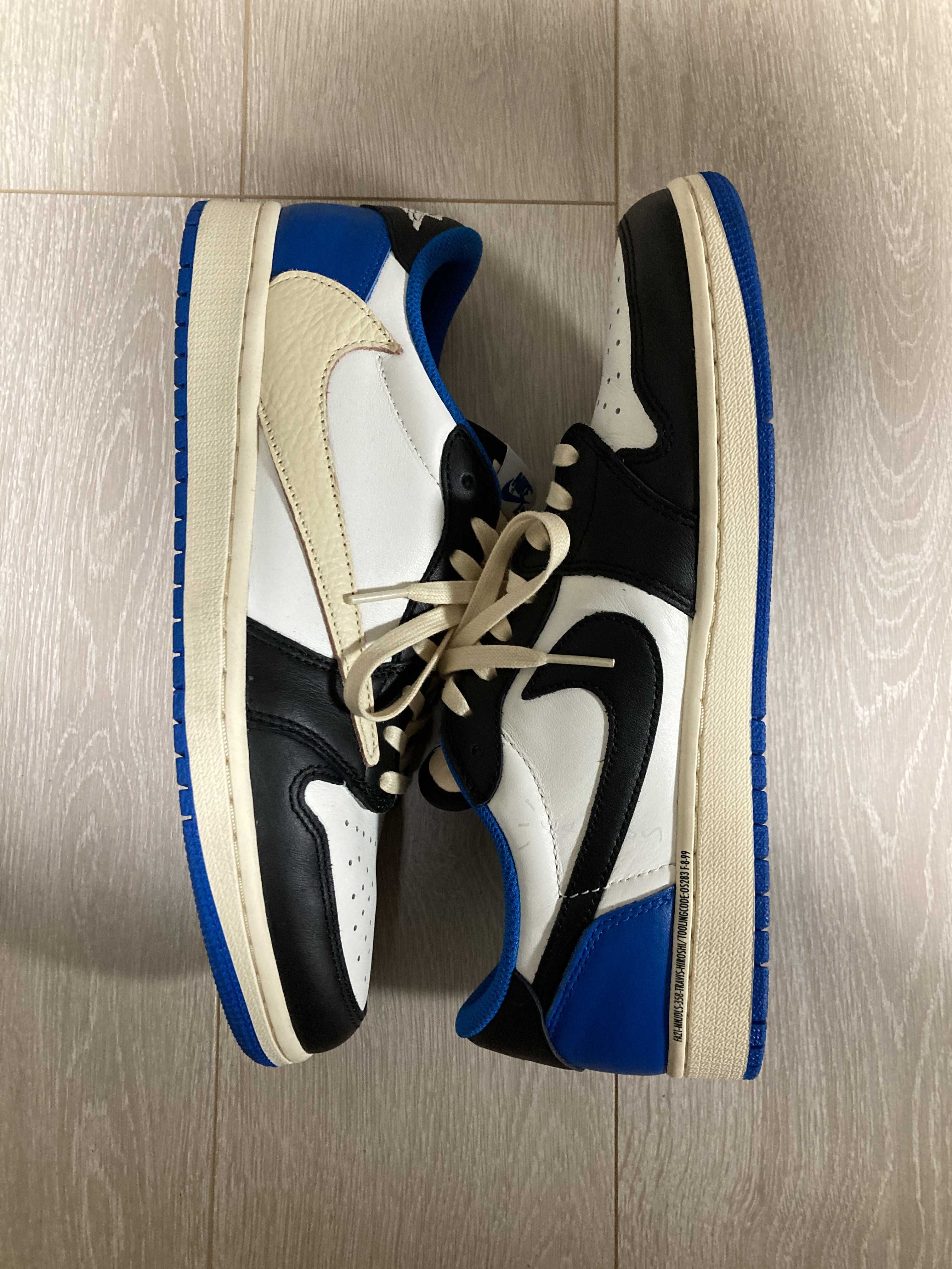 Travis Scott × fragment design × Nike Air Jordan 1 Low OG SP "Military Blue"