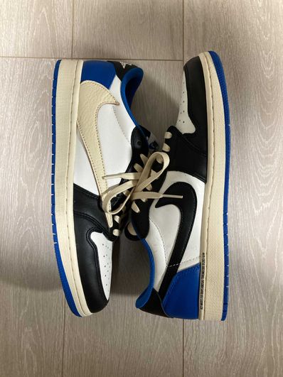 Travis Scott × fragment design × Nike Air Jordan 1 Low OG SP "Military Blue"