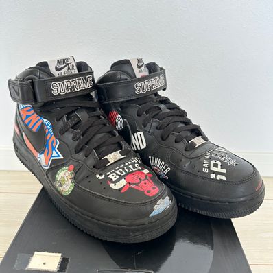 Supreme × NBA × Nike Air Force 1 Mid '07 "Black"