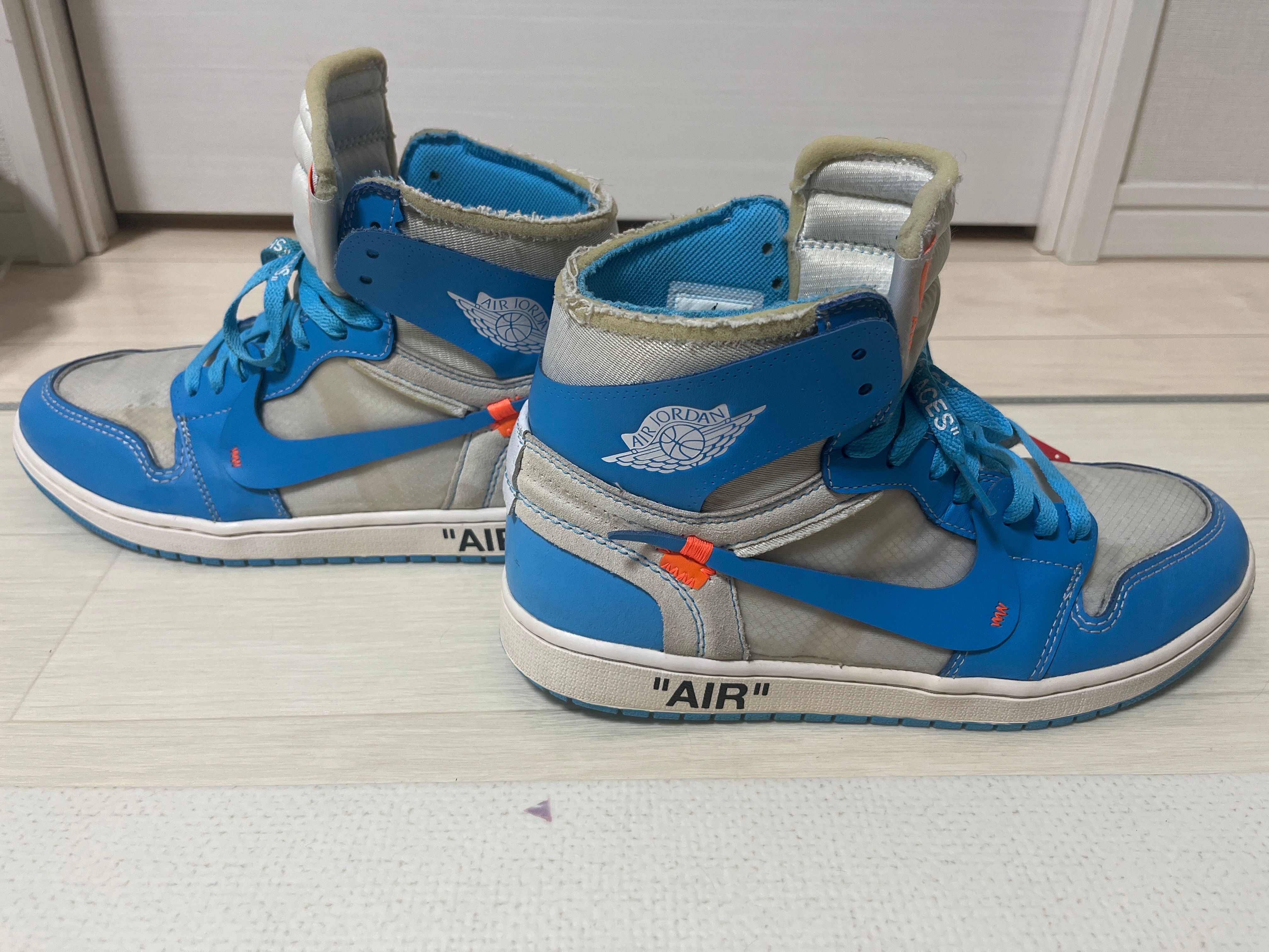 Off-White × Nike Air Jordan 1 High UNC "White/Dark Powder Blue"