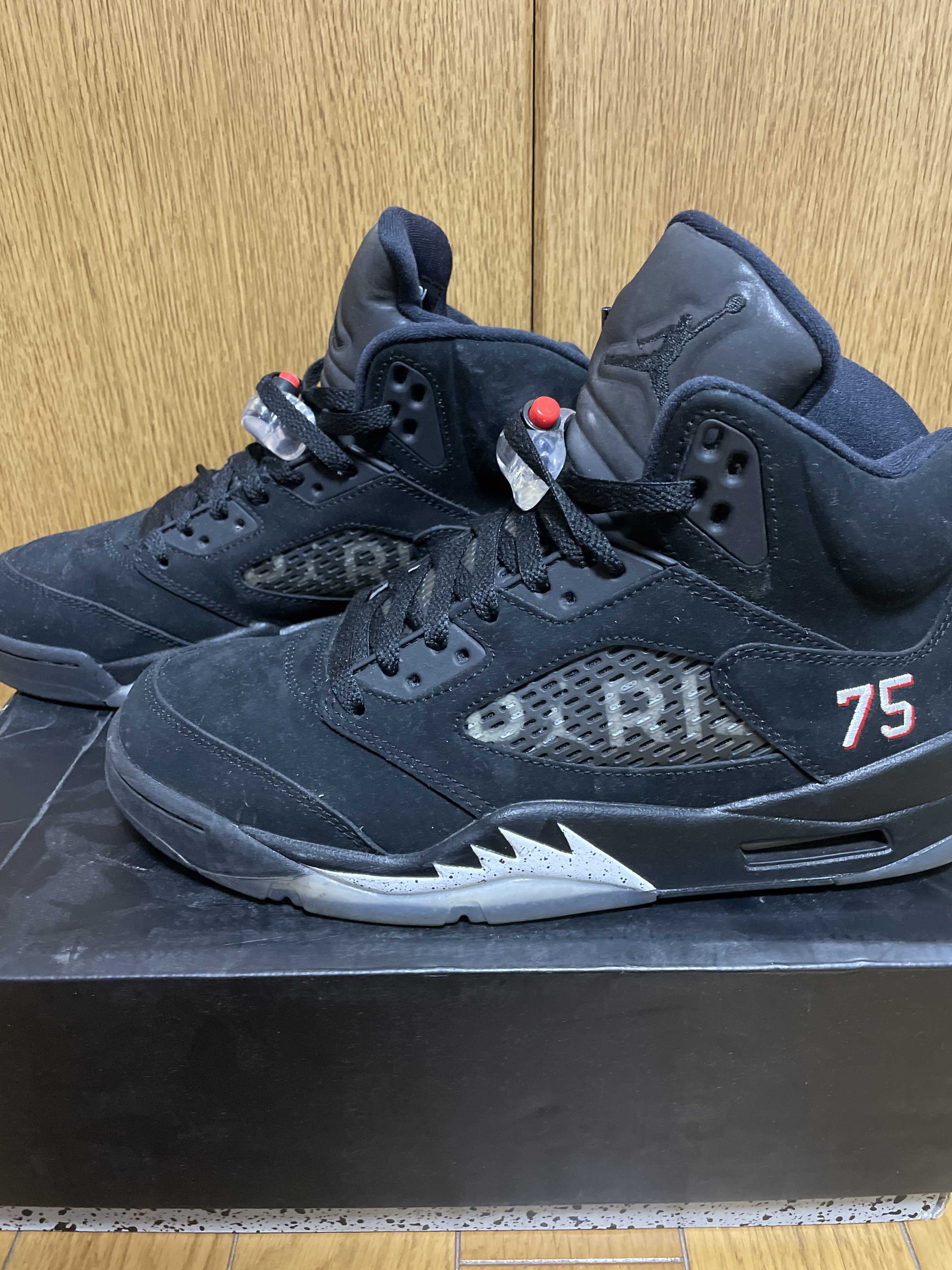 NIKE AIR JORDAN 5 PARIS SAINT-GERMAIN BLACK/CEMENT GREY