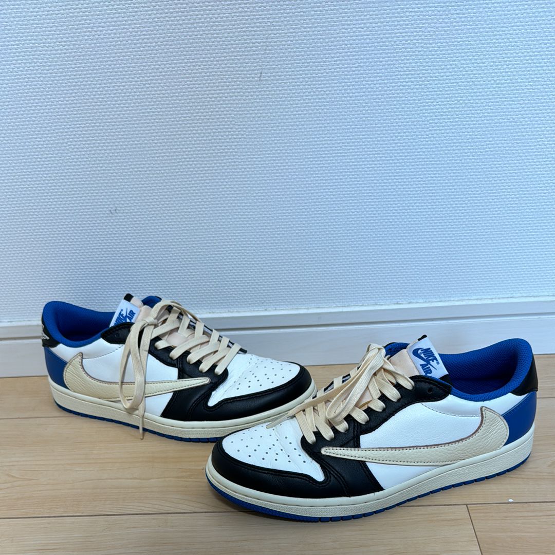 Travis Scott × fragment design × Nike Air Jordan 1 Low OG SP "Military Blue"