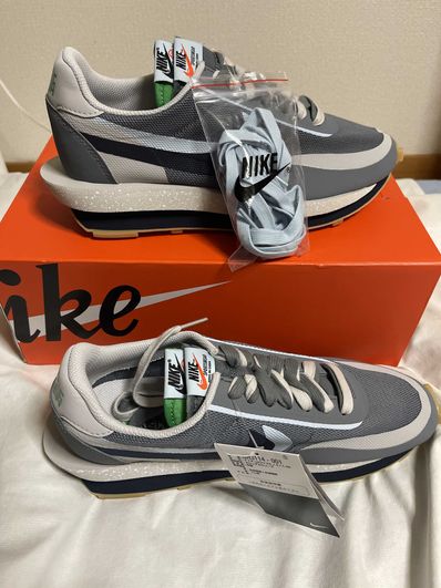 CLOT × Sacai × Nike LD Waffle "Grey Obsidian/Cool Grey"