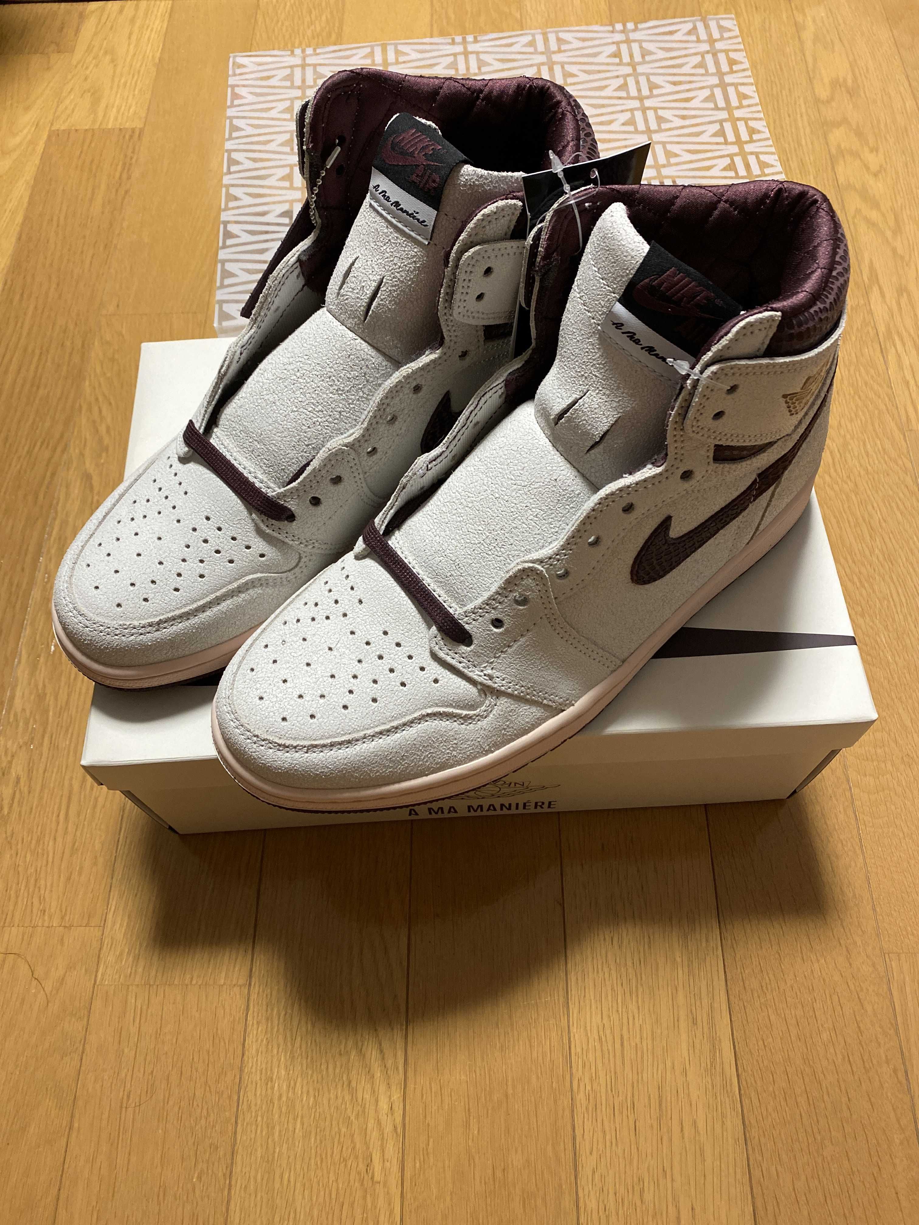 A Ma Maniere × Nike Air Jordan 1 Retro High OG "Sail and Burgundy"