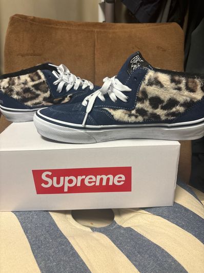 Supreme × Vans Leopard Half Cab "Navy"