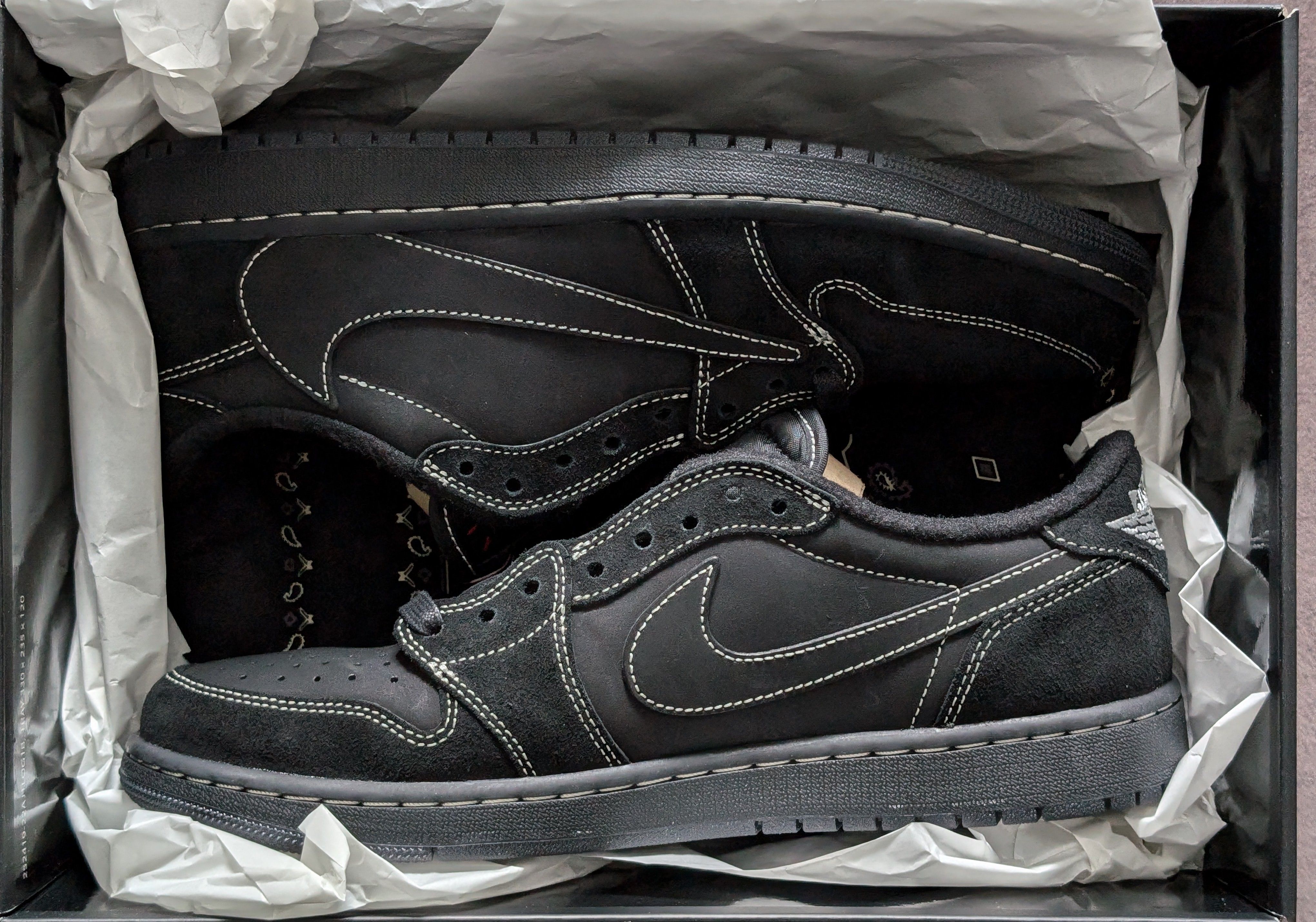 Travis Scott × Nike Air Jordan 1 Low OG SP "Black Phantom"