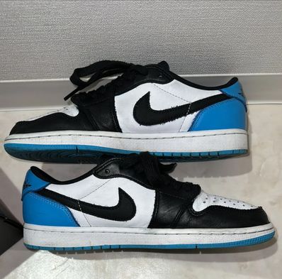 Nike Air Jordan 1 Low OG "Black and Dark Powder Blue/UNC"