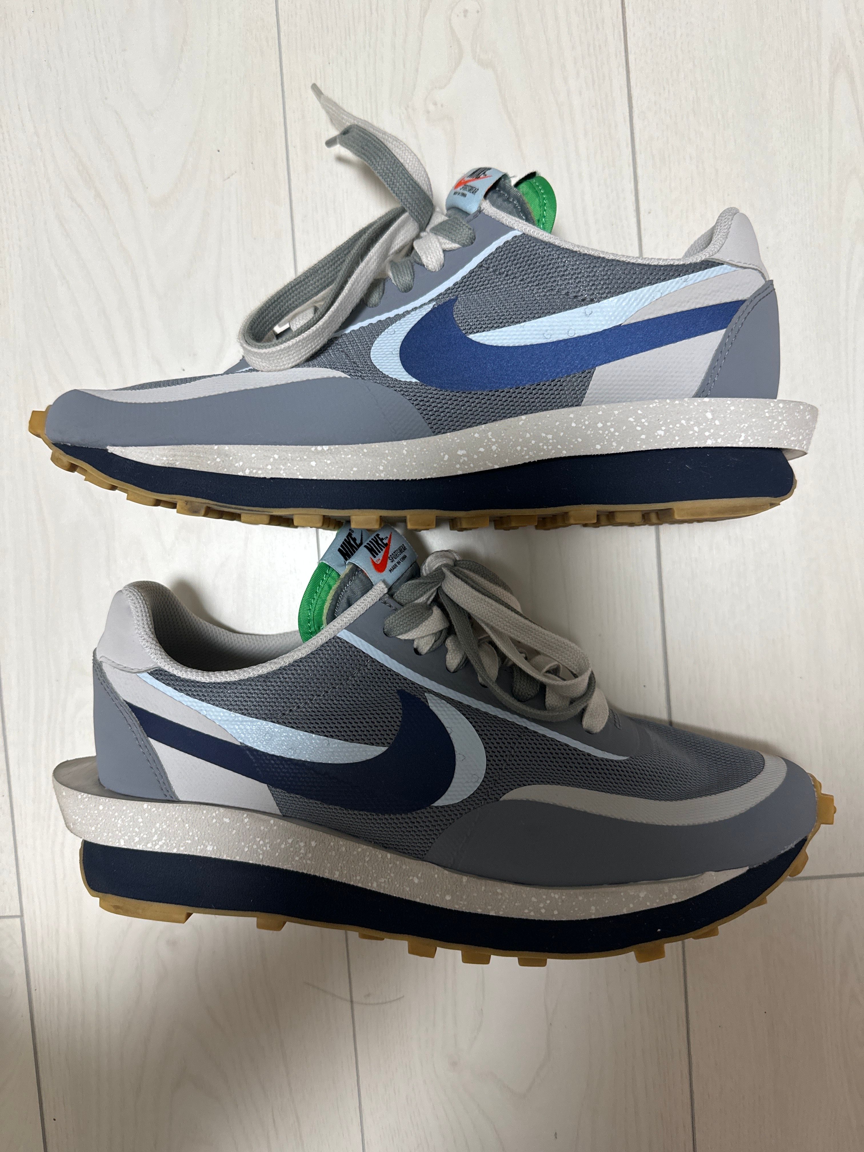 CLOT × Sacai × Nike LD Waffle "Grey Obsidian/Cool Grey"