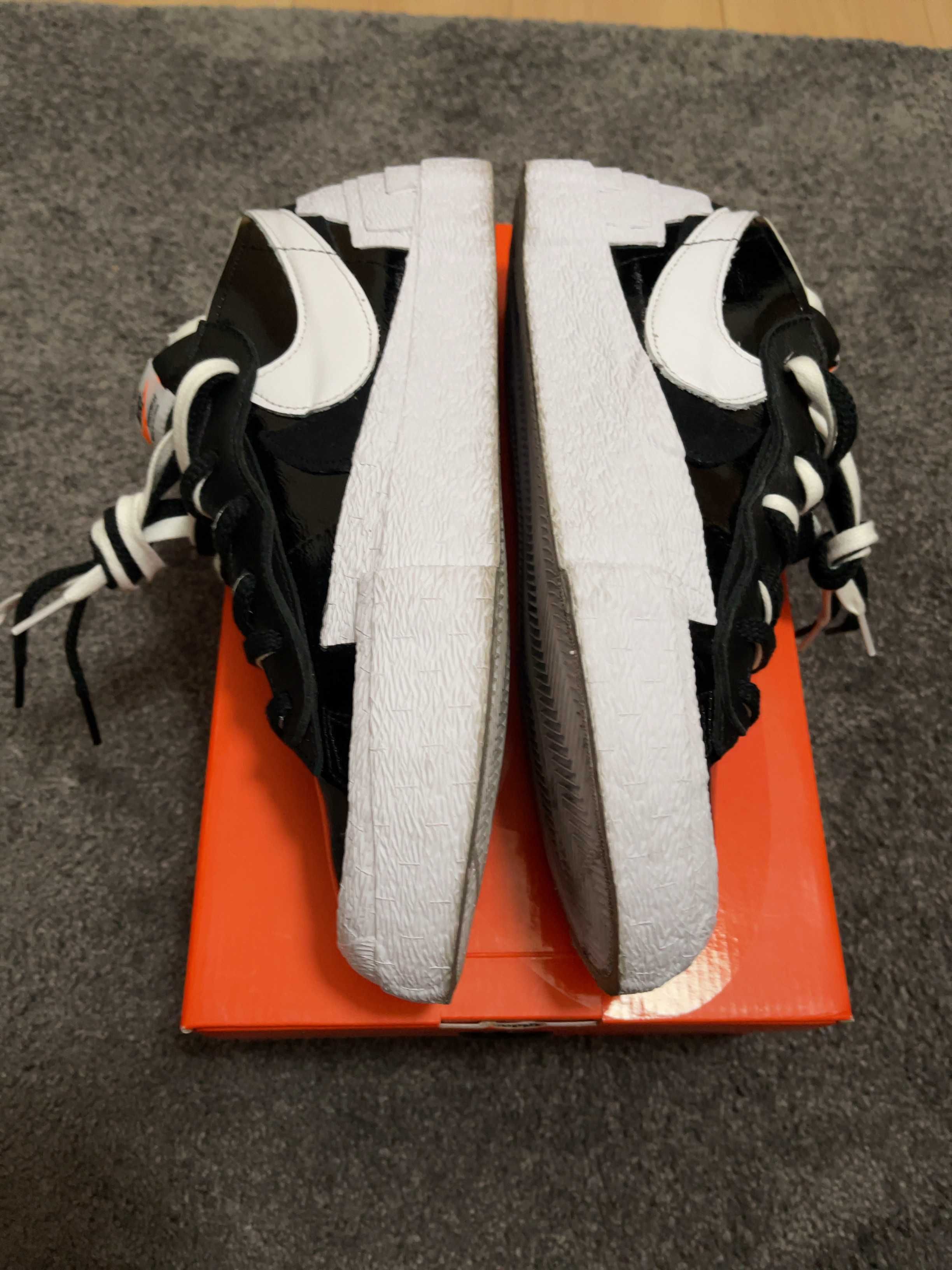 sacai × Nike Blazer Low "Black Patent Leather"