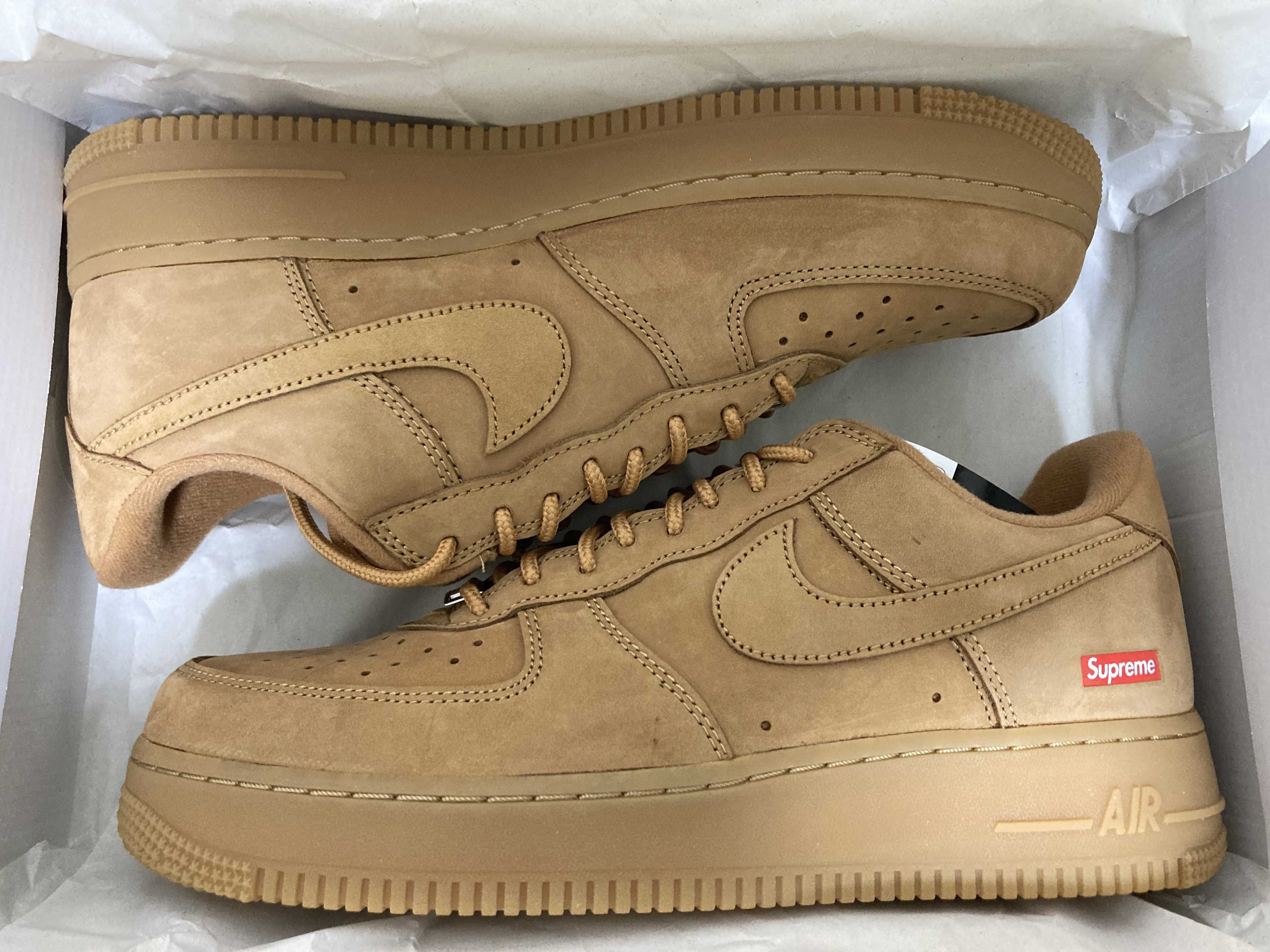 Supreme × Nike Air Force 1 Low "Flax/Wheat"