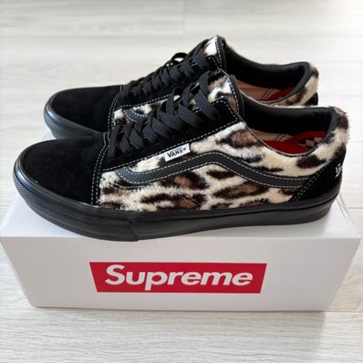Supreme × Vans Leopard Old Skool "Black"