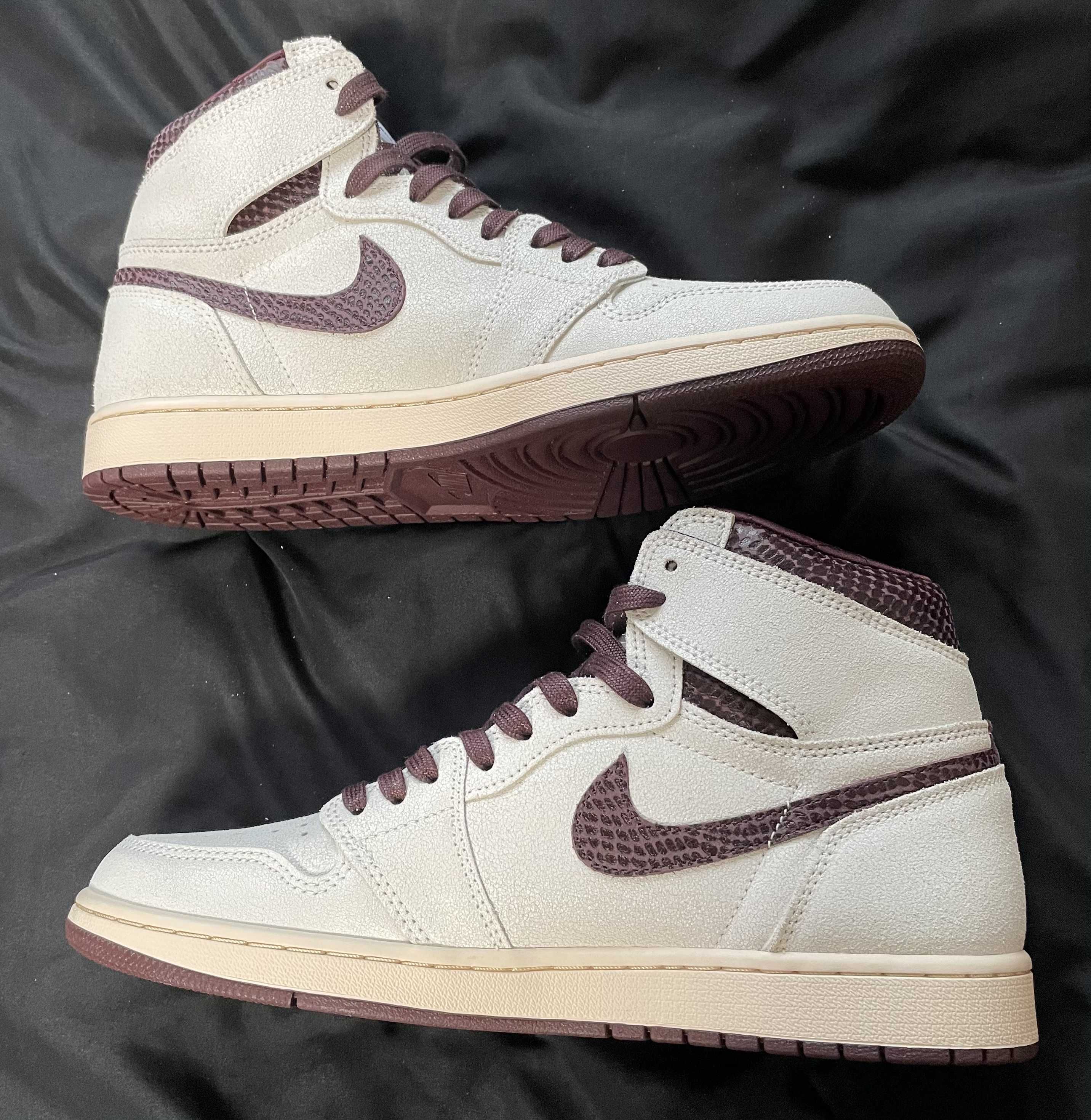 A Ma Maniere × Nike Air Jordan 1 Retro High OG "Sail and Burgundy"