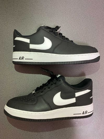 Supreme × COMME des GARCONS SHIRT × Nike Air Force 1 Low "Black/White" (2018)