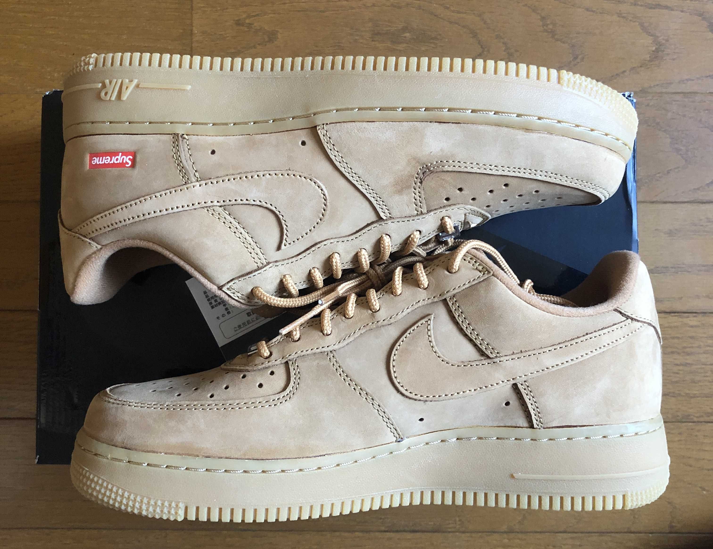 Supreme × Nike Air Force 1 Low "Flax/Wheat"