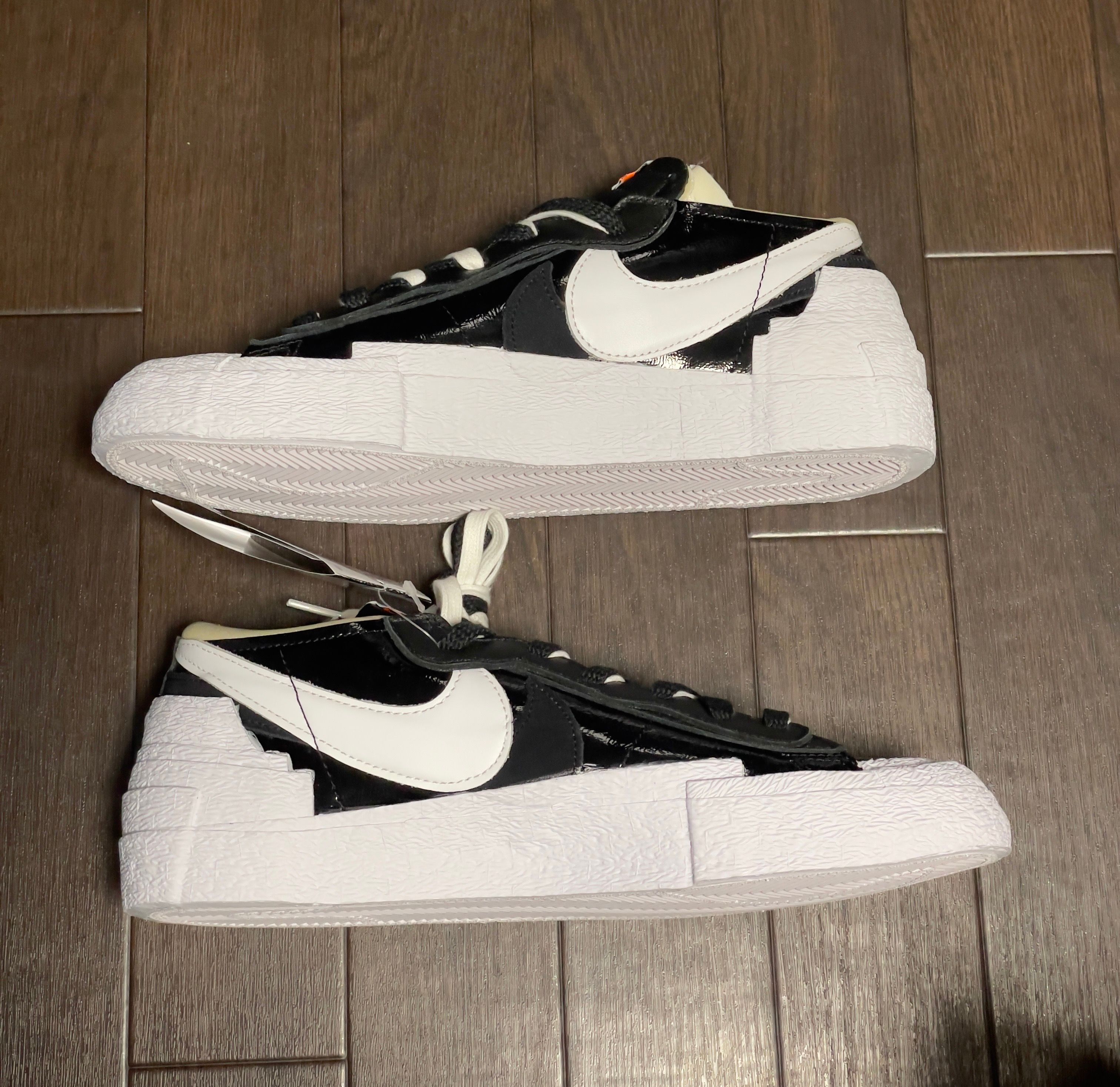 sacai × Nike Blazer Low "Black Patent Leather"