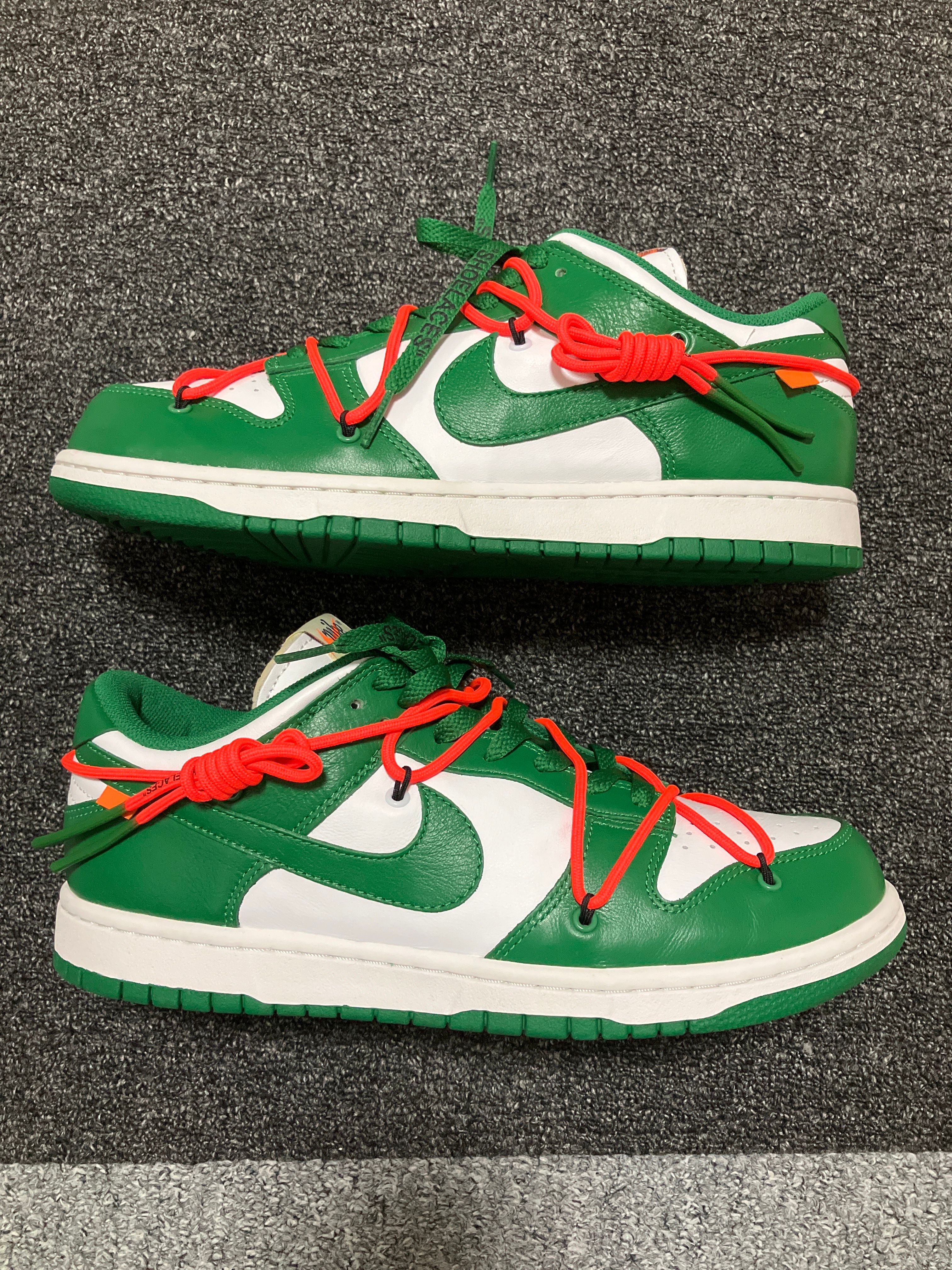 Off-White × Nike Dunk Low "White/Pine Green"