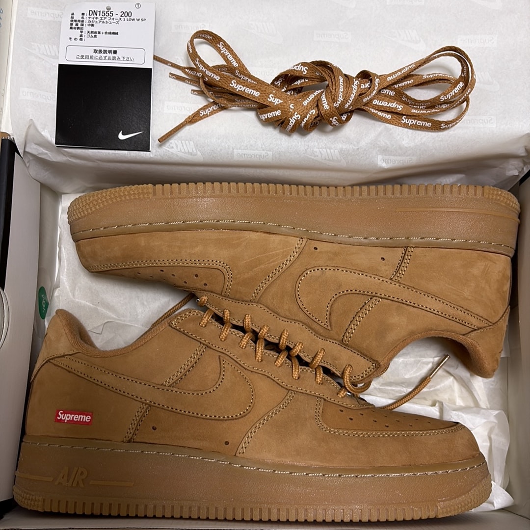 Supreme × Nike Air Force 1 Low "Flax/Wheat"