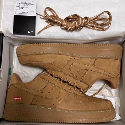 Supreme × Nike Air Force 1 Low "Flax/Wheat"