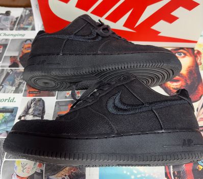 Stussy × Nike Air Force 1 Low "Triple Black"