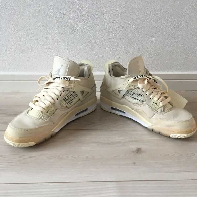 Off-White × Nike Women's Air Jordan 4 SP "Sail"